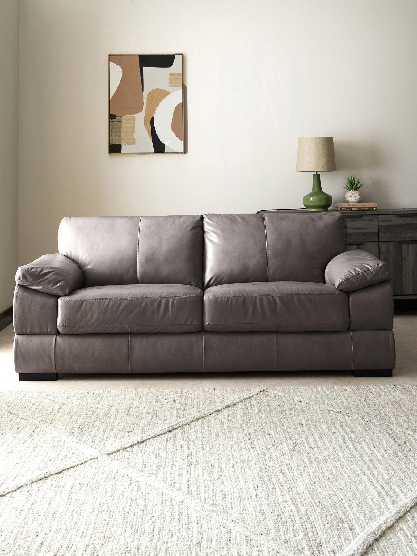 The Very Collection Marlow Italian Leather 3 Seater Sofa
