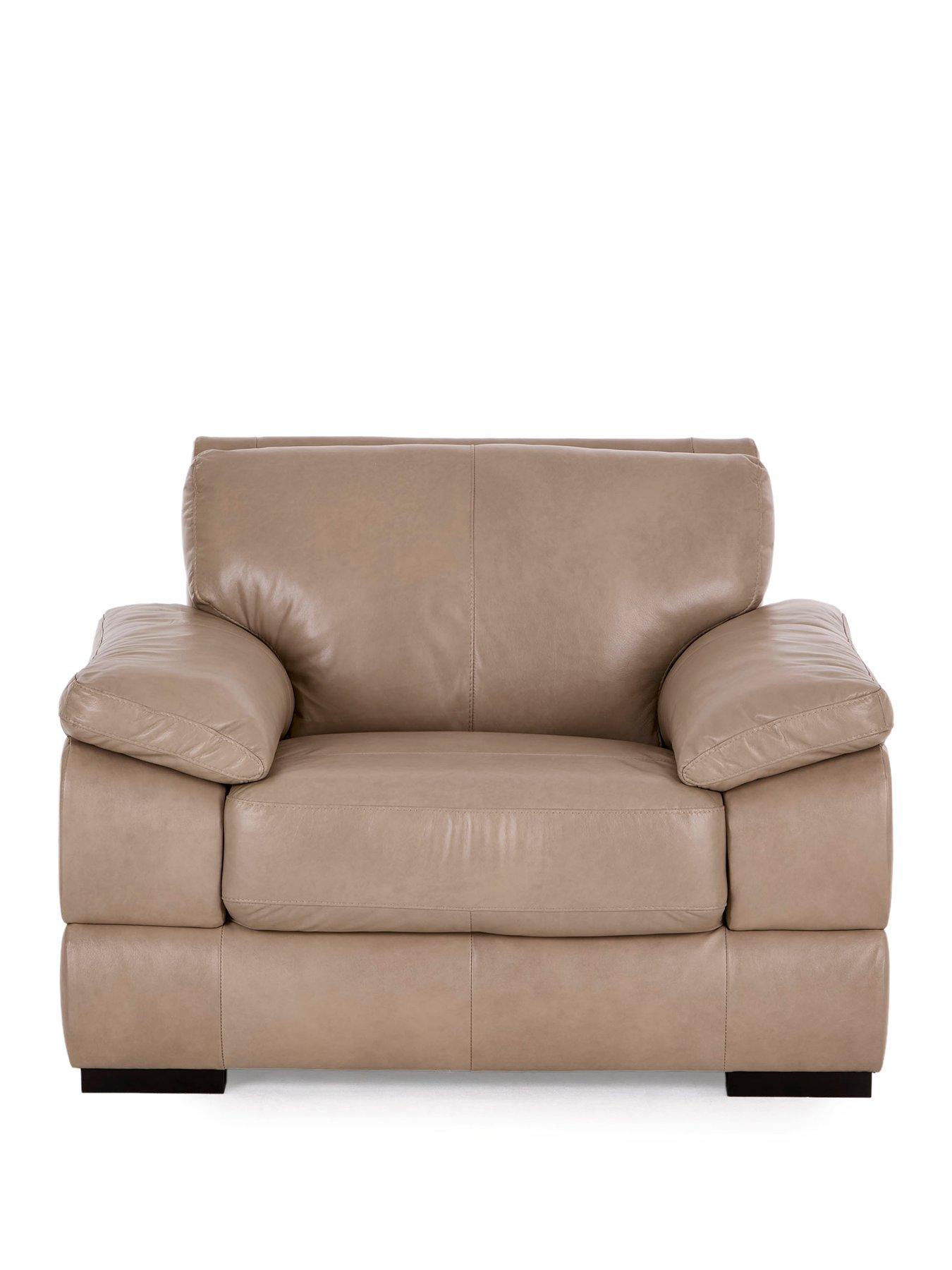 Image 2 of 7 of The Very Collection Marlow Italian Leather Armchair