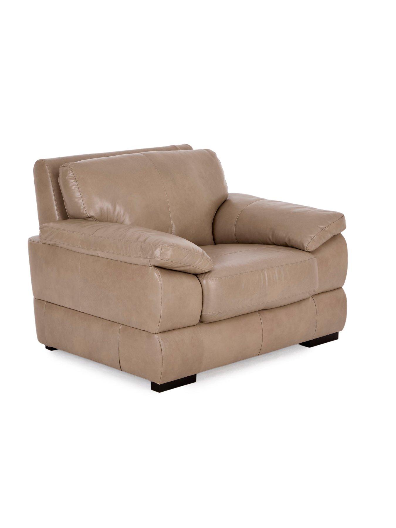 Image 3 of 7 of The Very Collection Marlow Italian Leather Armchair