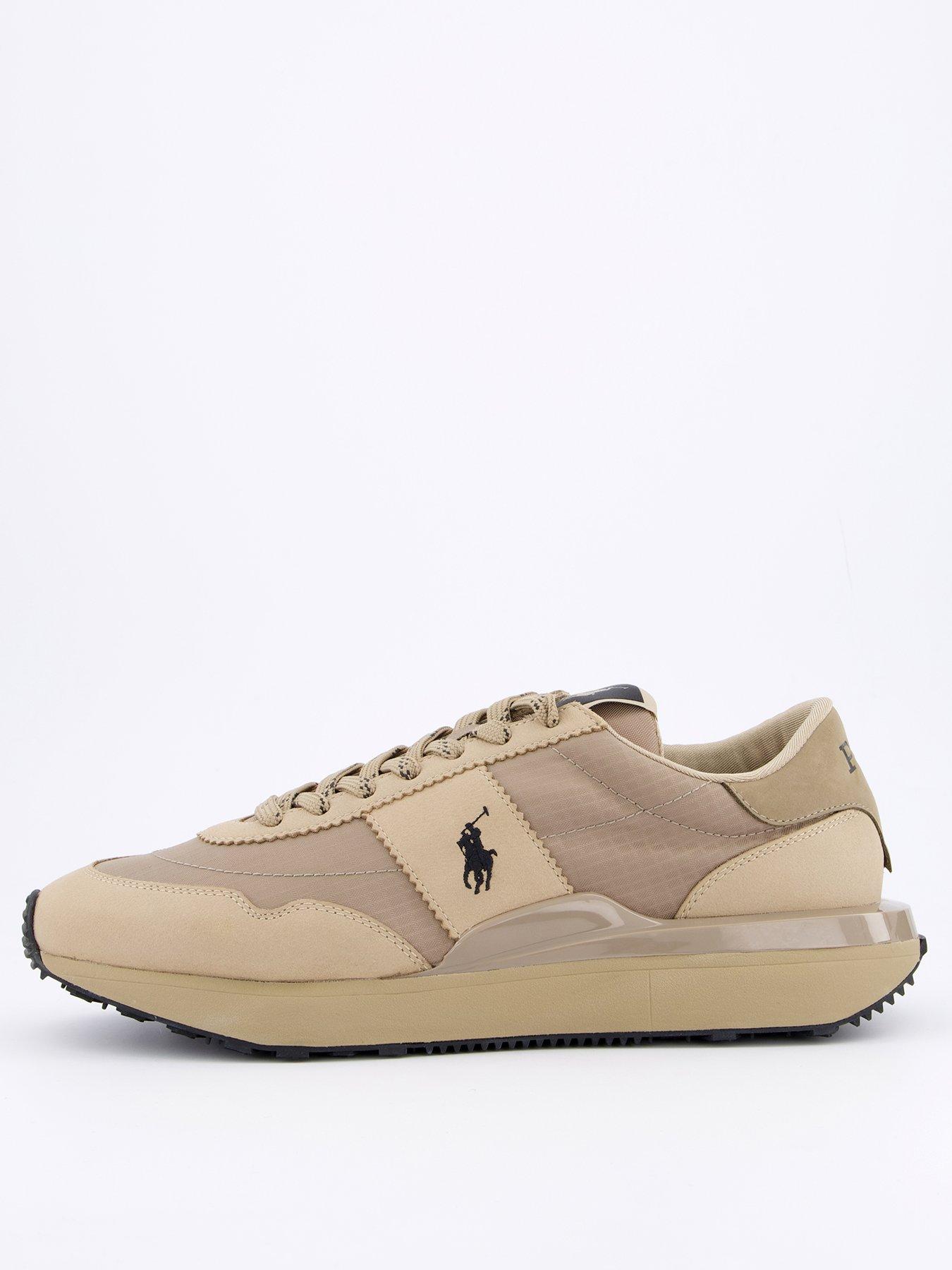Image 1 of 7 of Polo Ralph Lauren Train 89 Nubuck Trainers - Natural