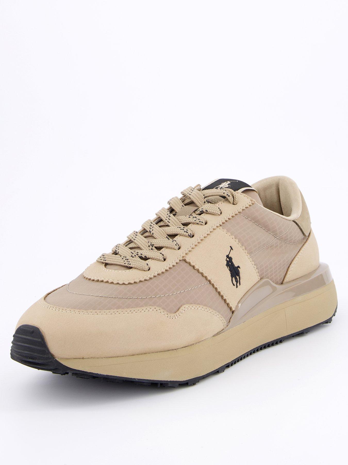 Image 2 of 7 of Polo Ralph Lauren Train 89 Nubuck Trainers - Natural