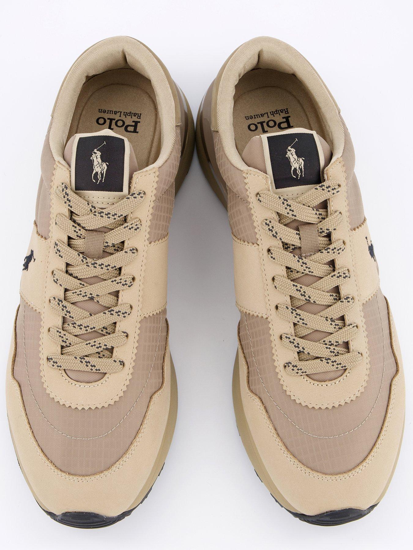 Image 3 of 7 of Polo Ralph Lauren Train 89 Nubuck Trainers - Natural