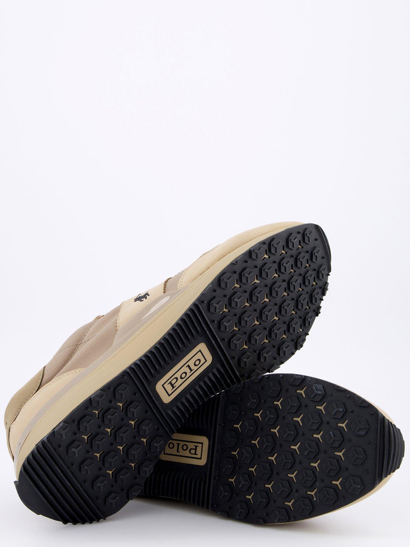 Image 4 of 7 of Polo Ralph Lauren Train 89 Nubuck Trainers - Natural
