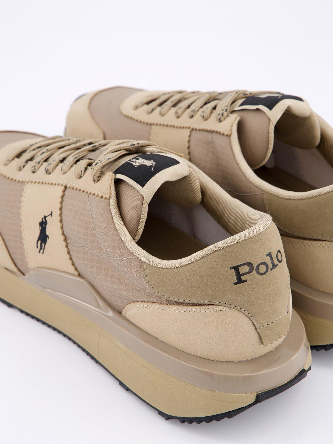 Image 5 of 7 of Polo Ralph Lauren Train 89 Nubuck Trainers - Natural