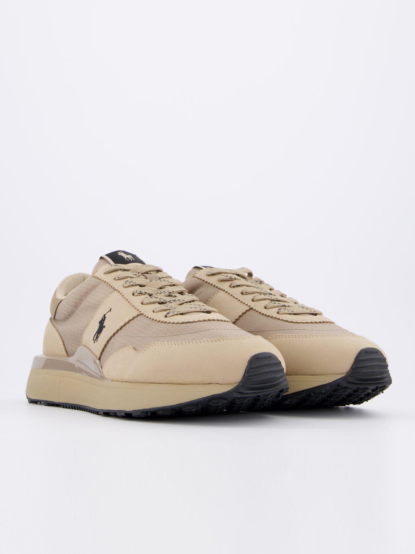 Image 6 of 7 of Polo Ralph Lauren Train 89 Nubuck Trainers - Natural