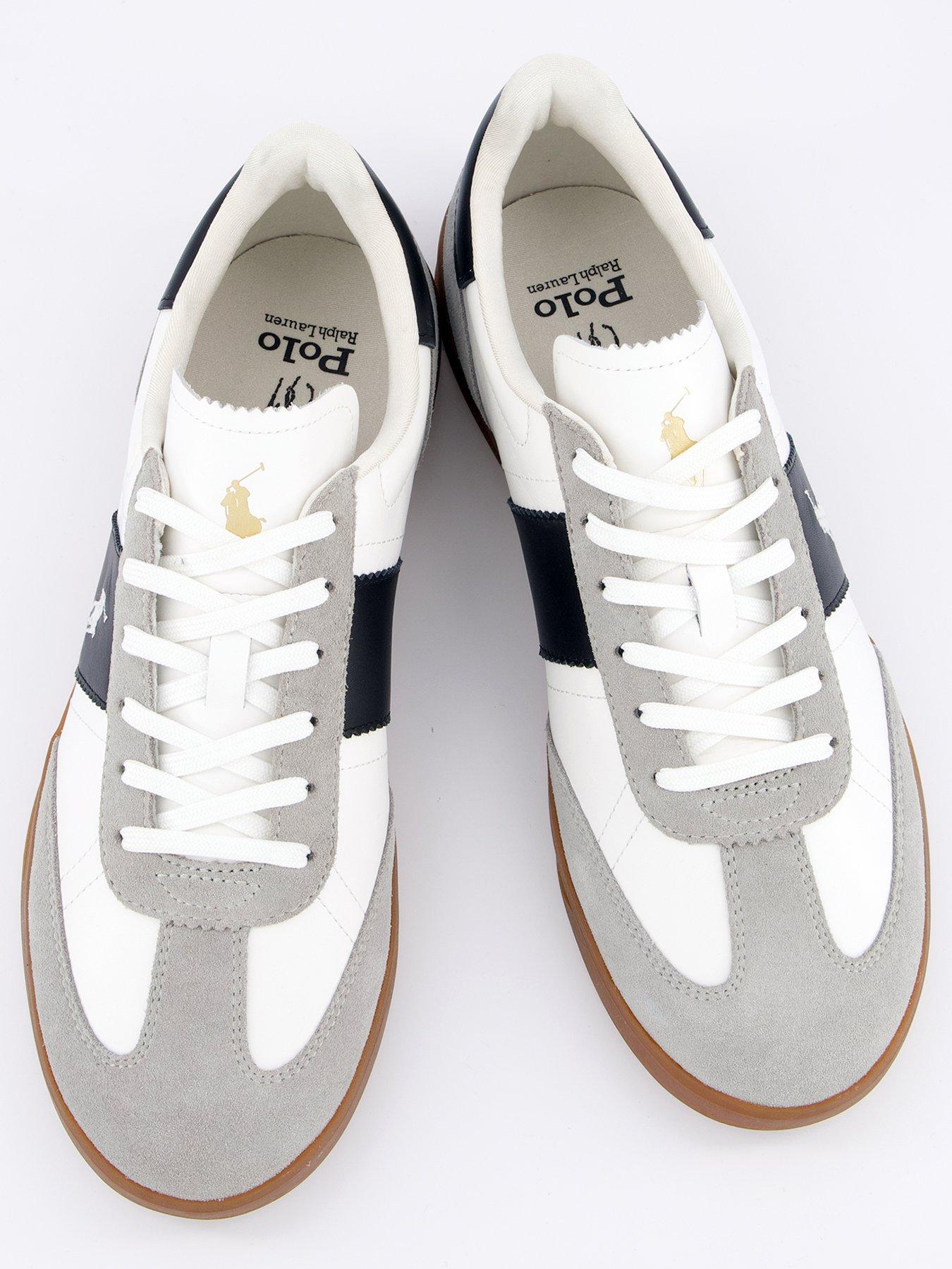 Image 3 of 7 of Polo Ralph Lauren Heritage Aera Leather Trainer - White