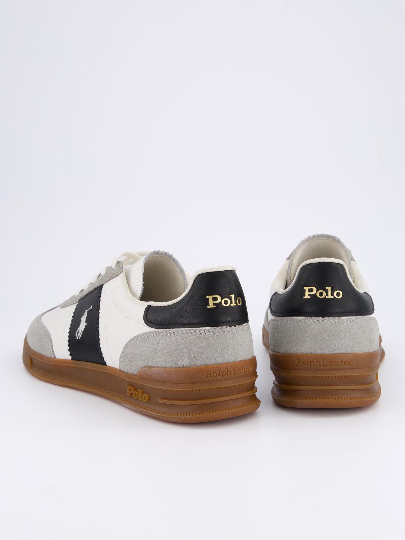 Image 5 of 7 of Polo Ralph Lauren Heritage Aera Leather Trainer - White