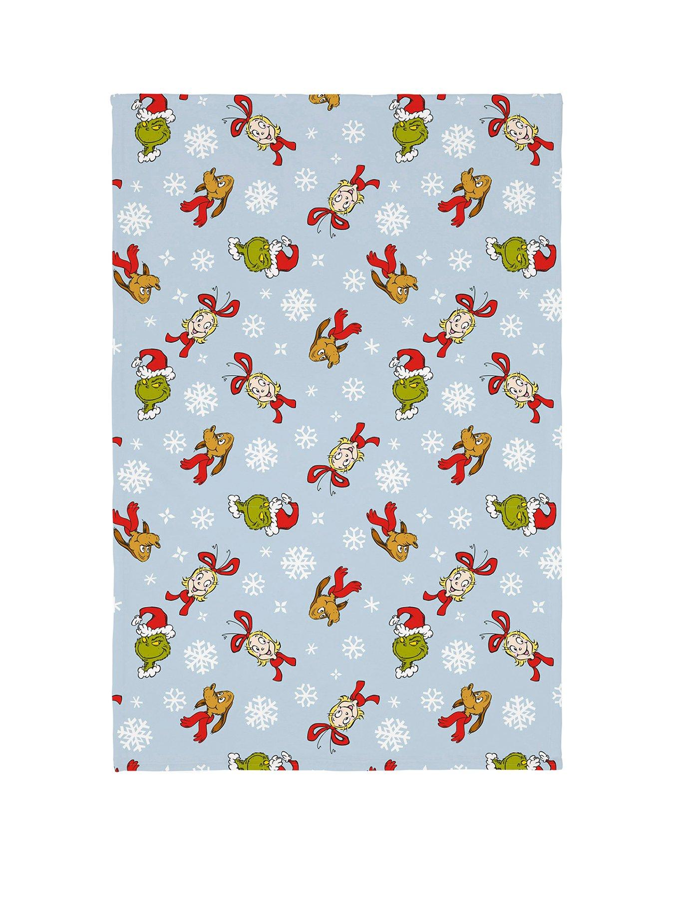 The Grinch Grinch Snowflakes Christmas Fleece Blanket