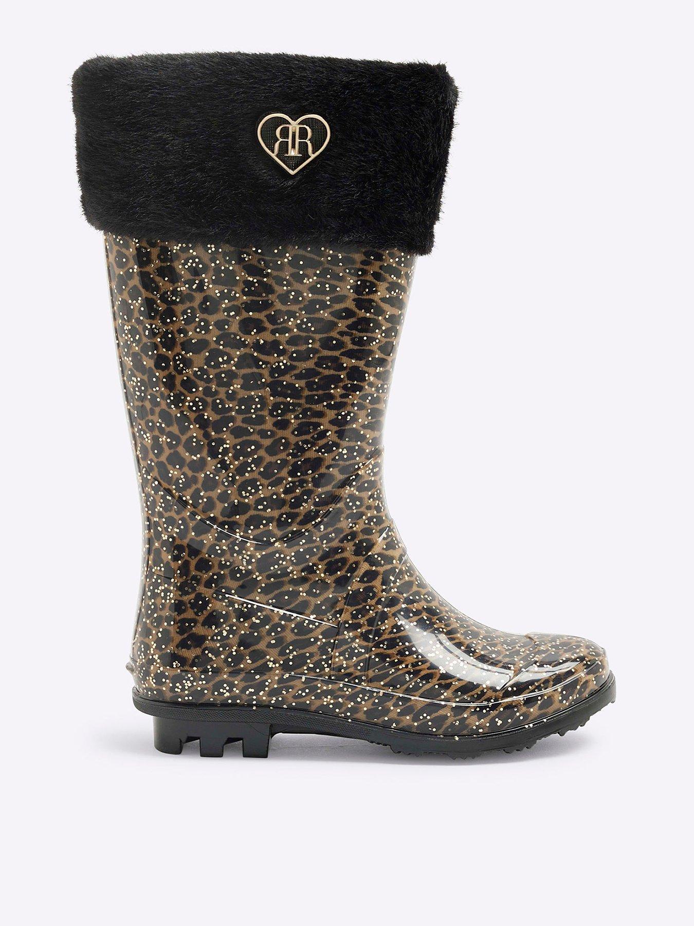 river-island-girls-faux-fur-cuff-leopard-wellies-brown