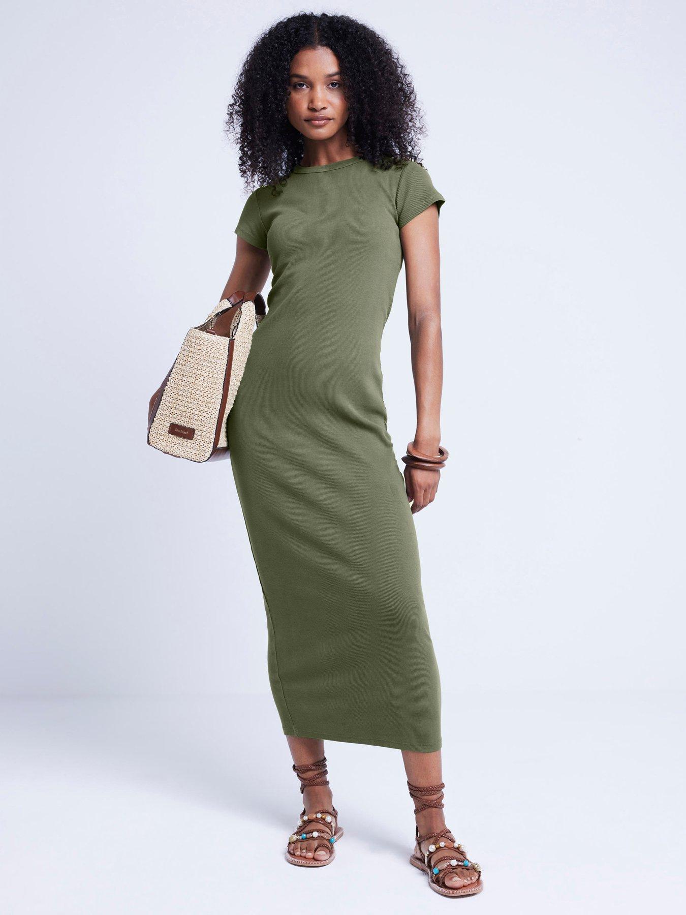 river-island-washed-jersey-dress-khaki