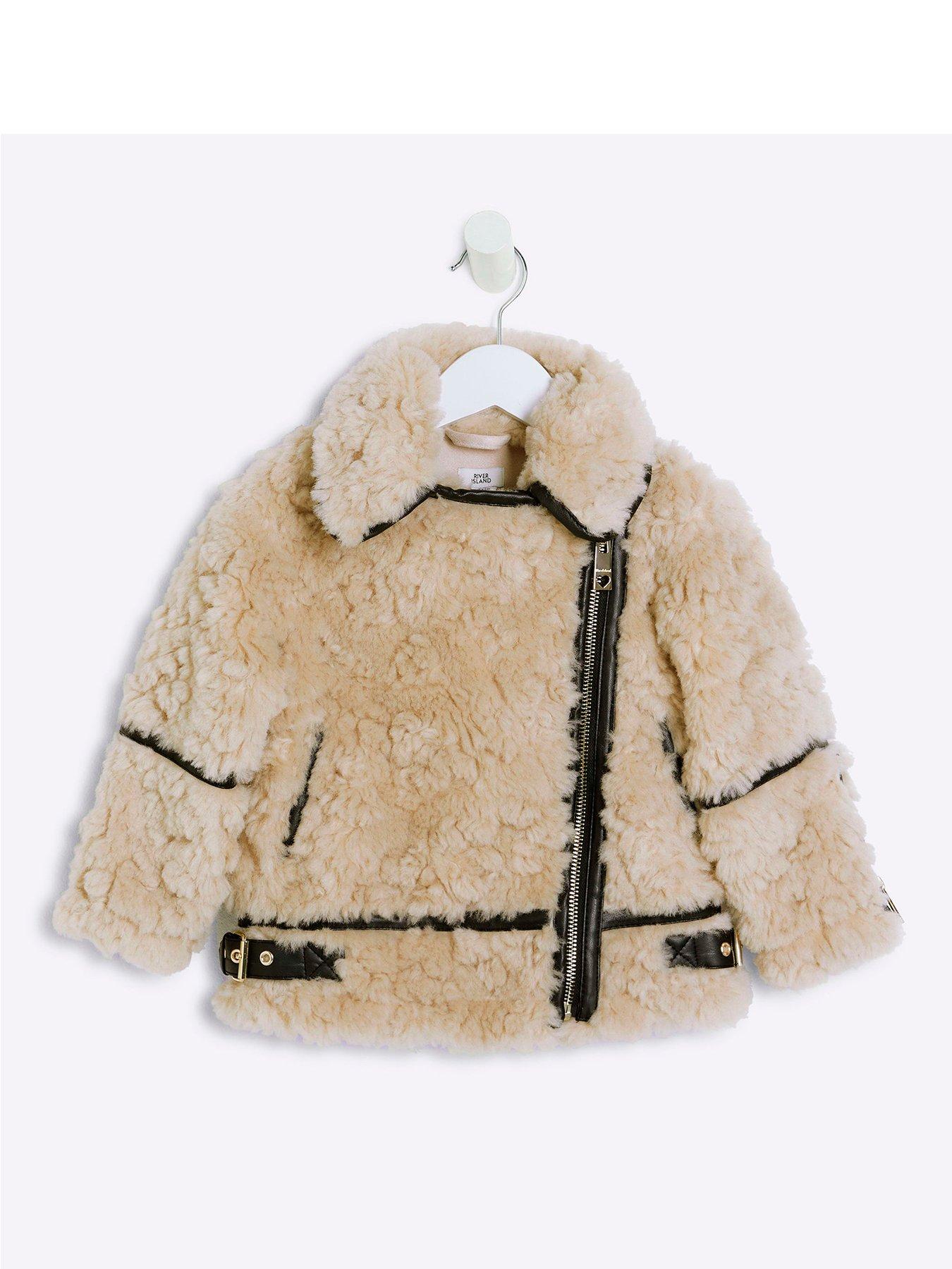 river-island-mini-mini-girl-borg-aviator-coat-cream