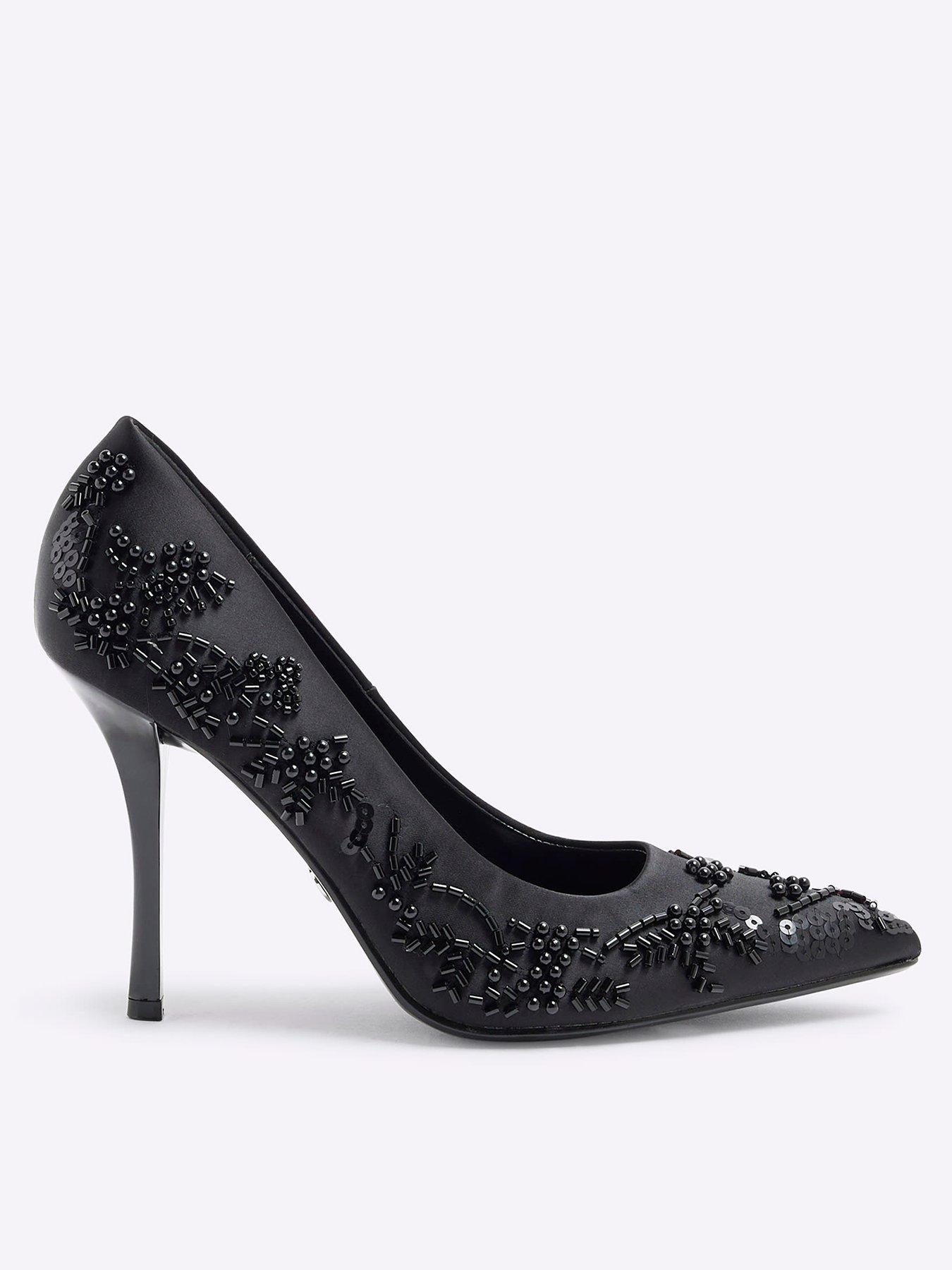 Image of River Island Beaded Court Shoe - Black