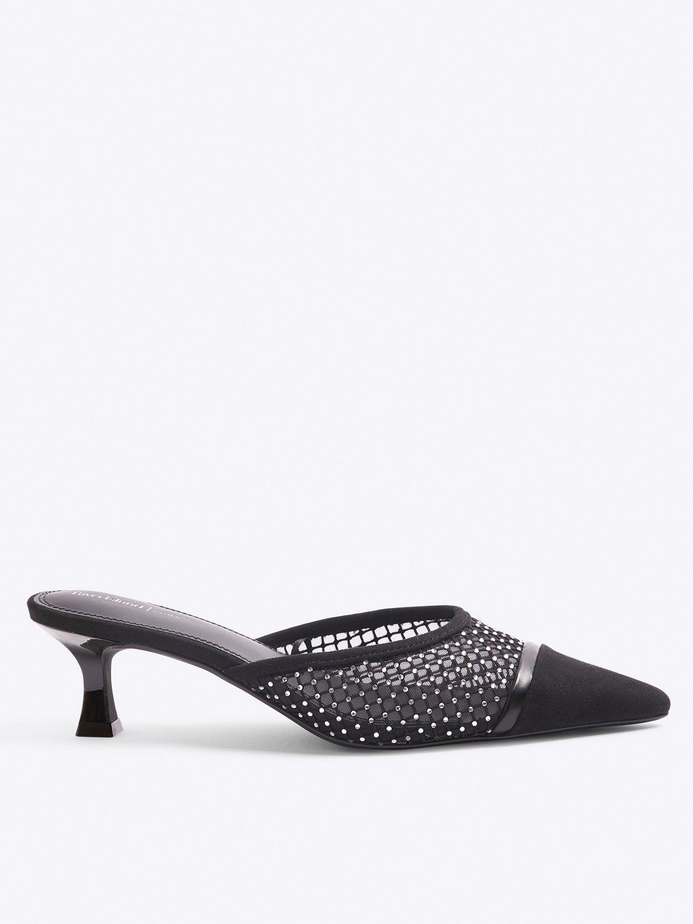 river-island-pointed-gem-mule-black