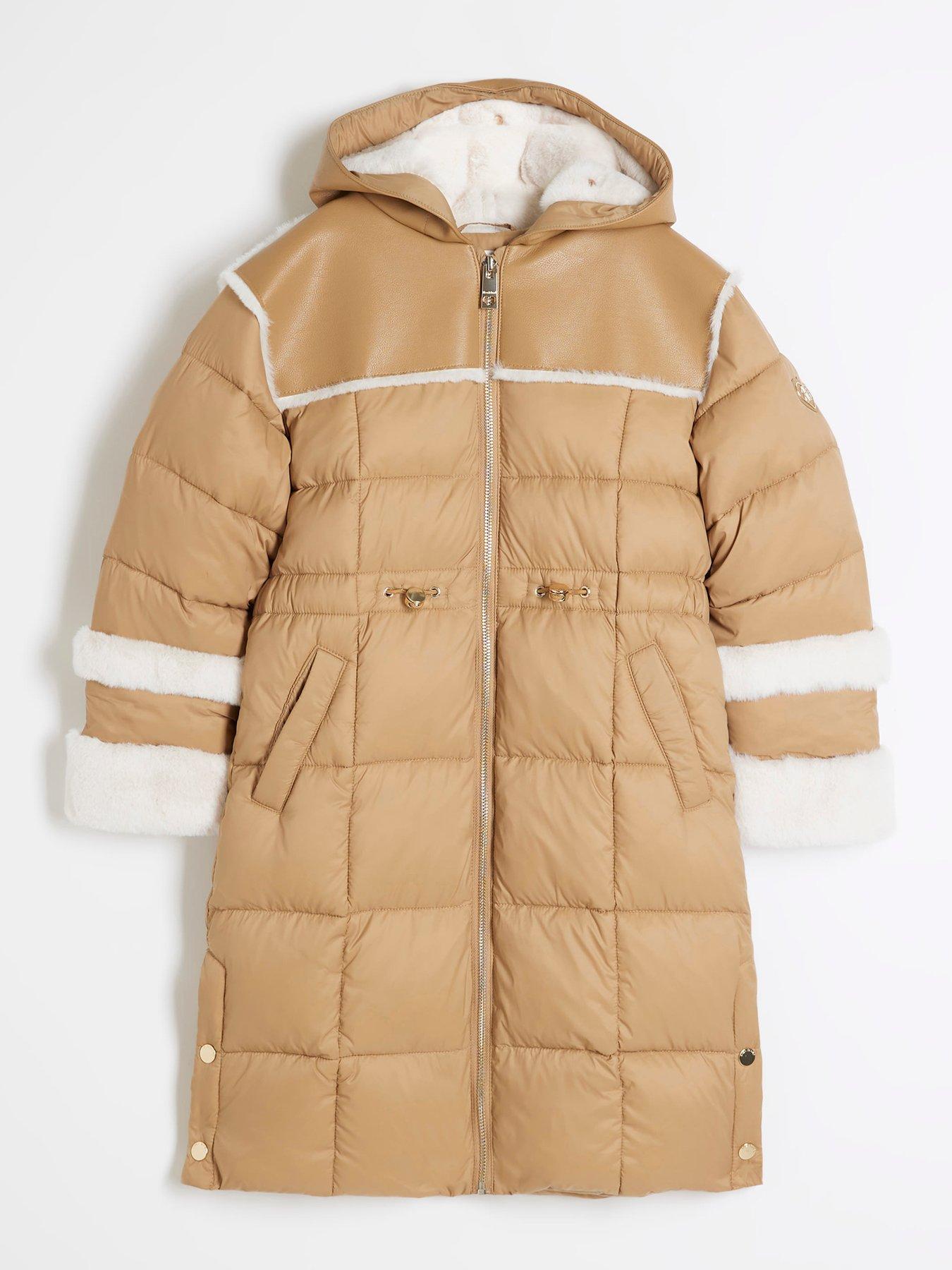 river-island-older-girl-faux-fur-trim-puffer-coat-beigestillFront