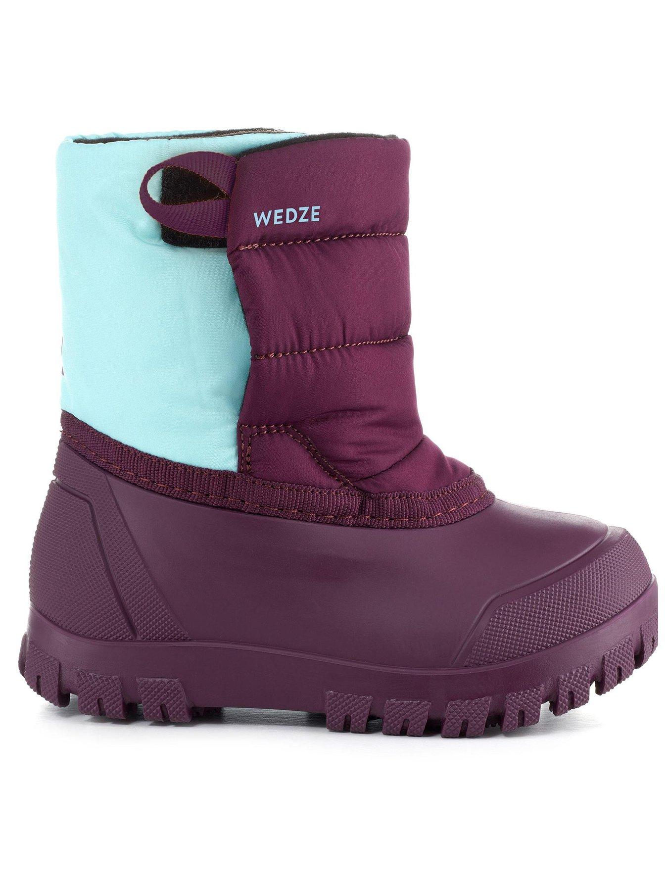 Decathlon Kids' Warm Baby Apres-Ski Snow Boots - Purple/Turquoise