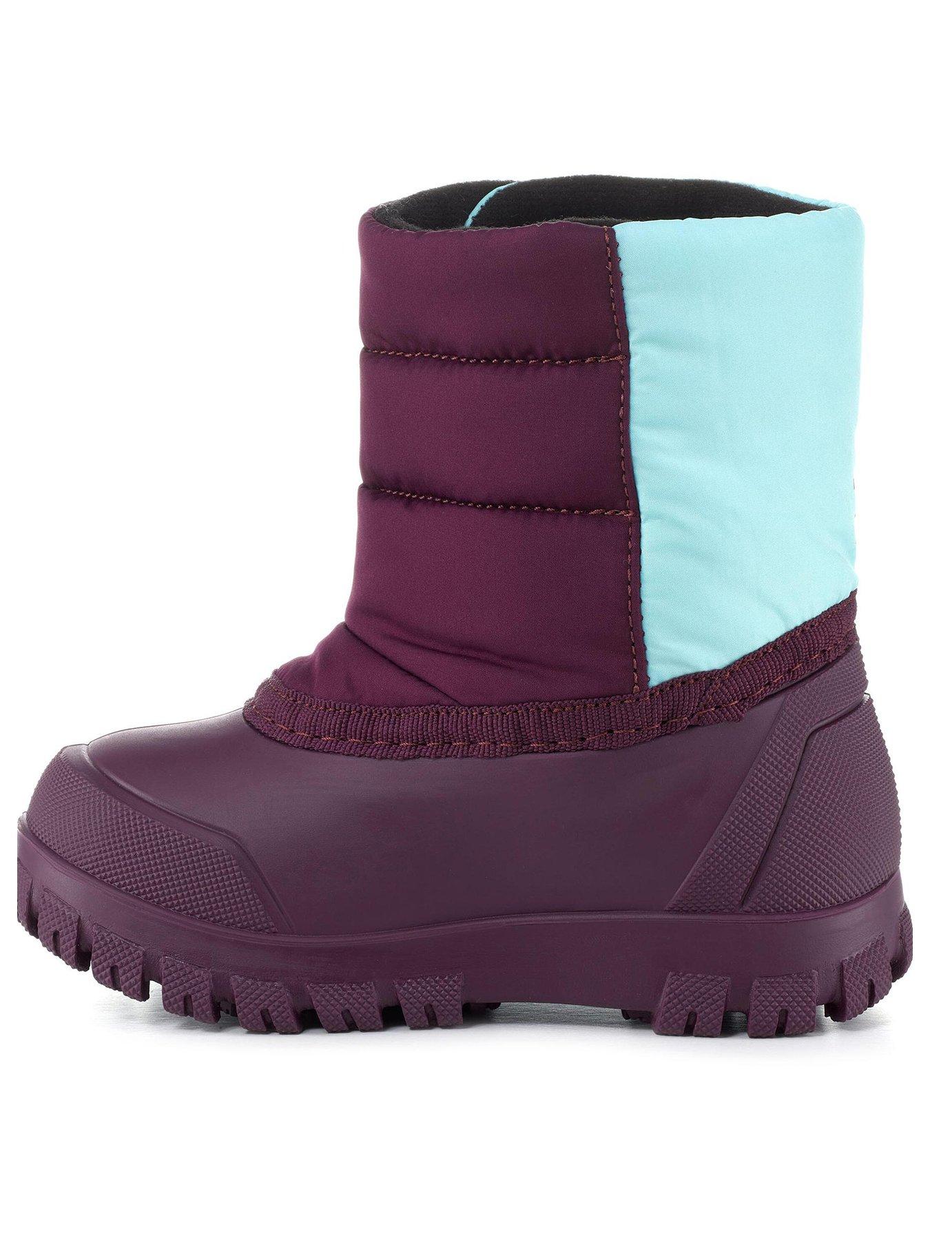 Image 2 of 7 of Decathlon Kids' Warm Baby Apres-Ski Snow Boots - Purple/Turquoise