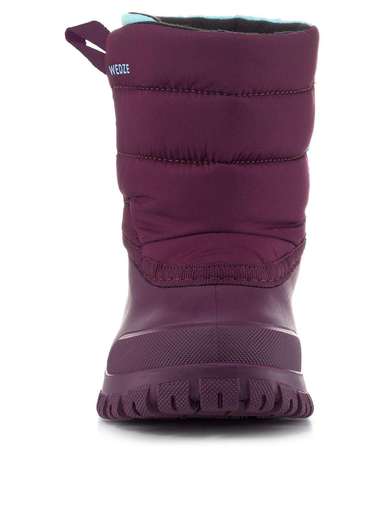 Image 3 of 7 of Decathlon Kids' Warm Baby Apres-Ski Snow Boots - Purple/Turquoise