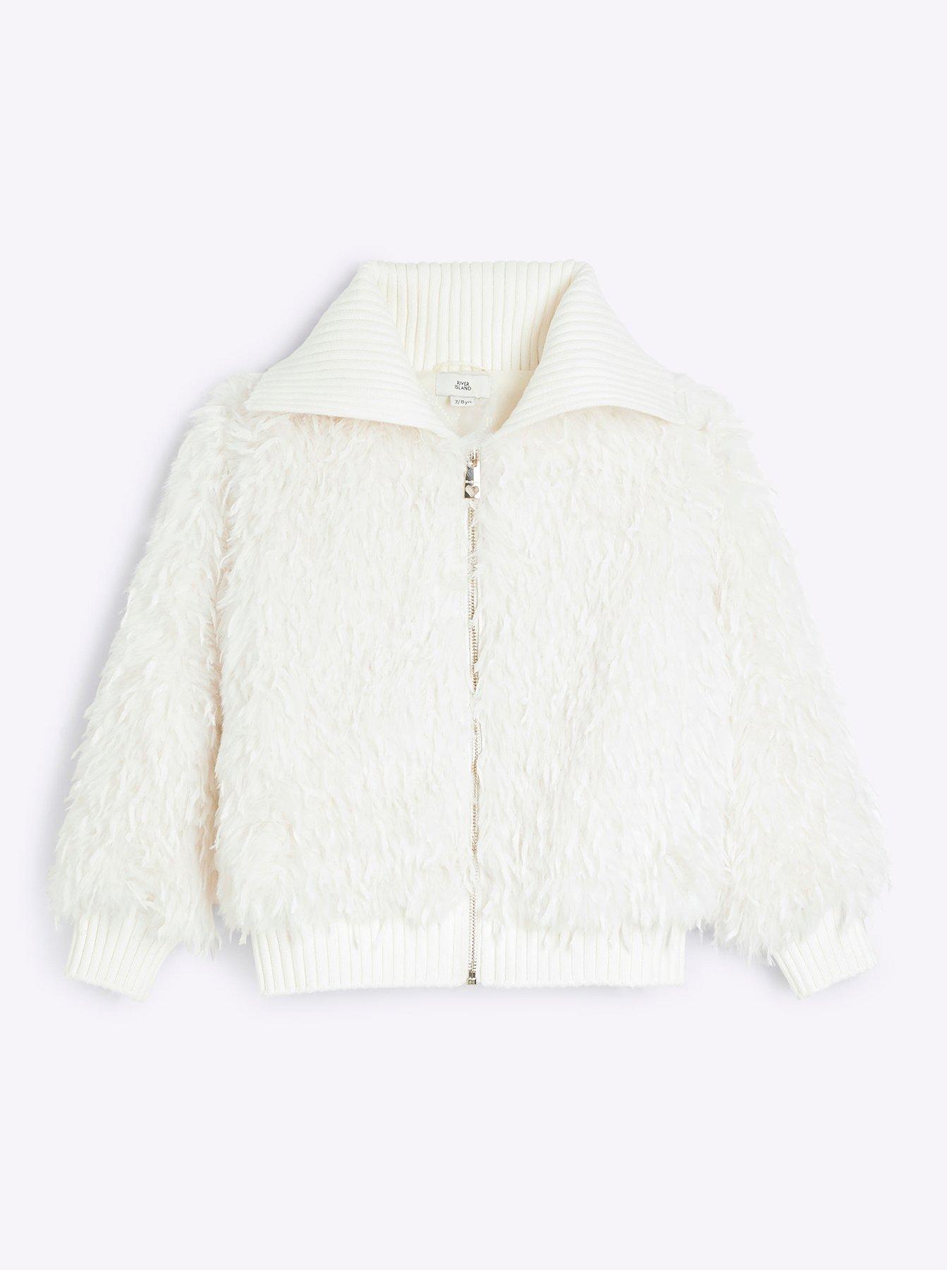 river-island-girls-shaggy-faux-fur-bomber-jacket-cream