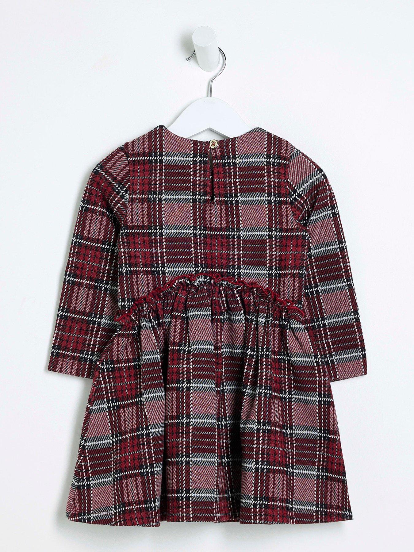 river-island-mini-mini-girl-christmas-check-smock-dress-redback