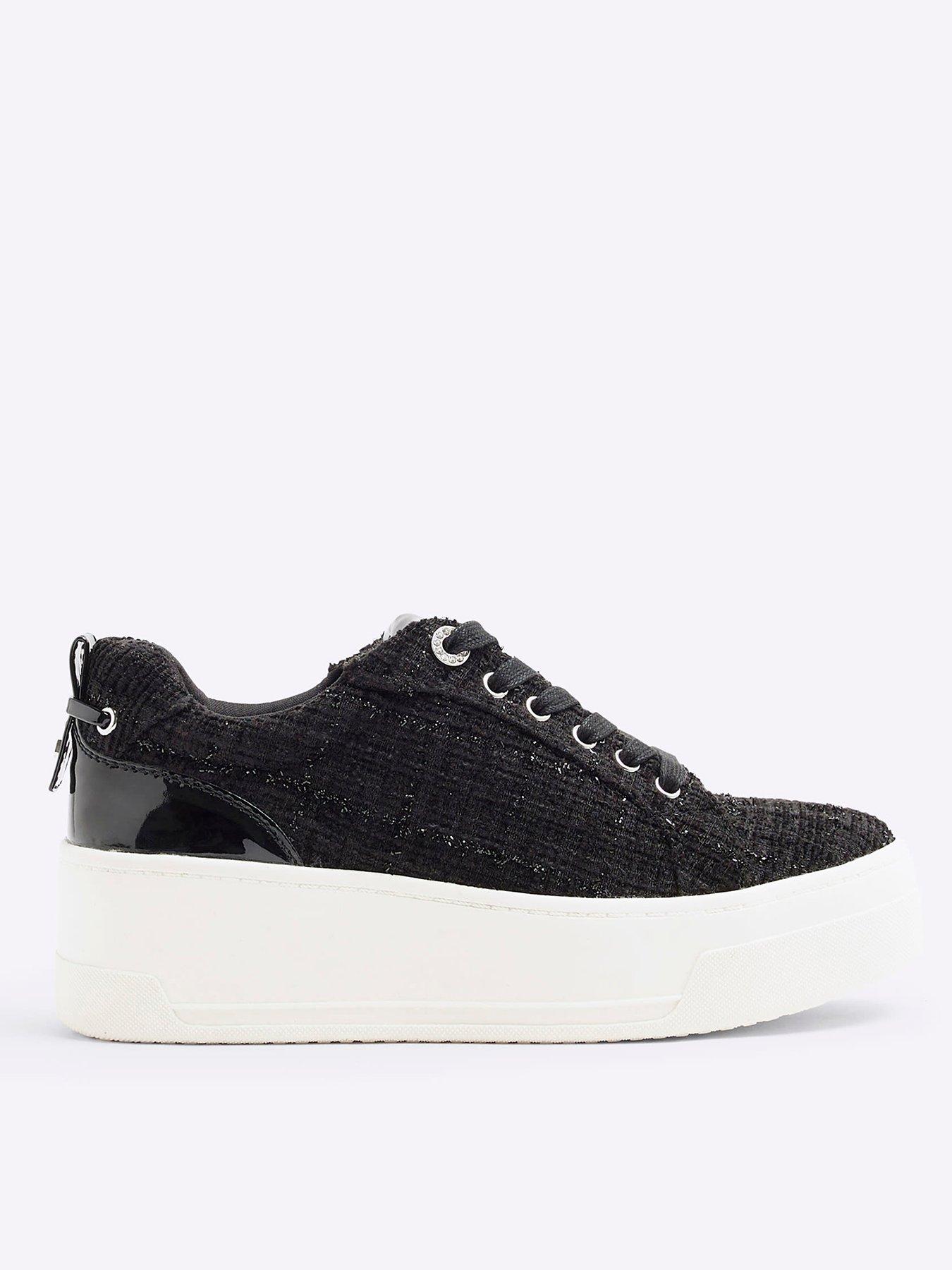 river-island-boucle-platform-trainer-black