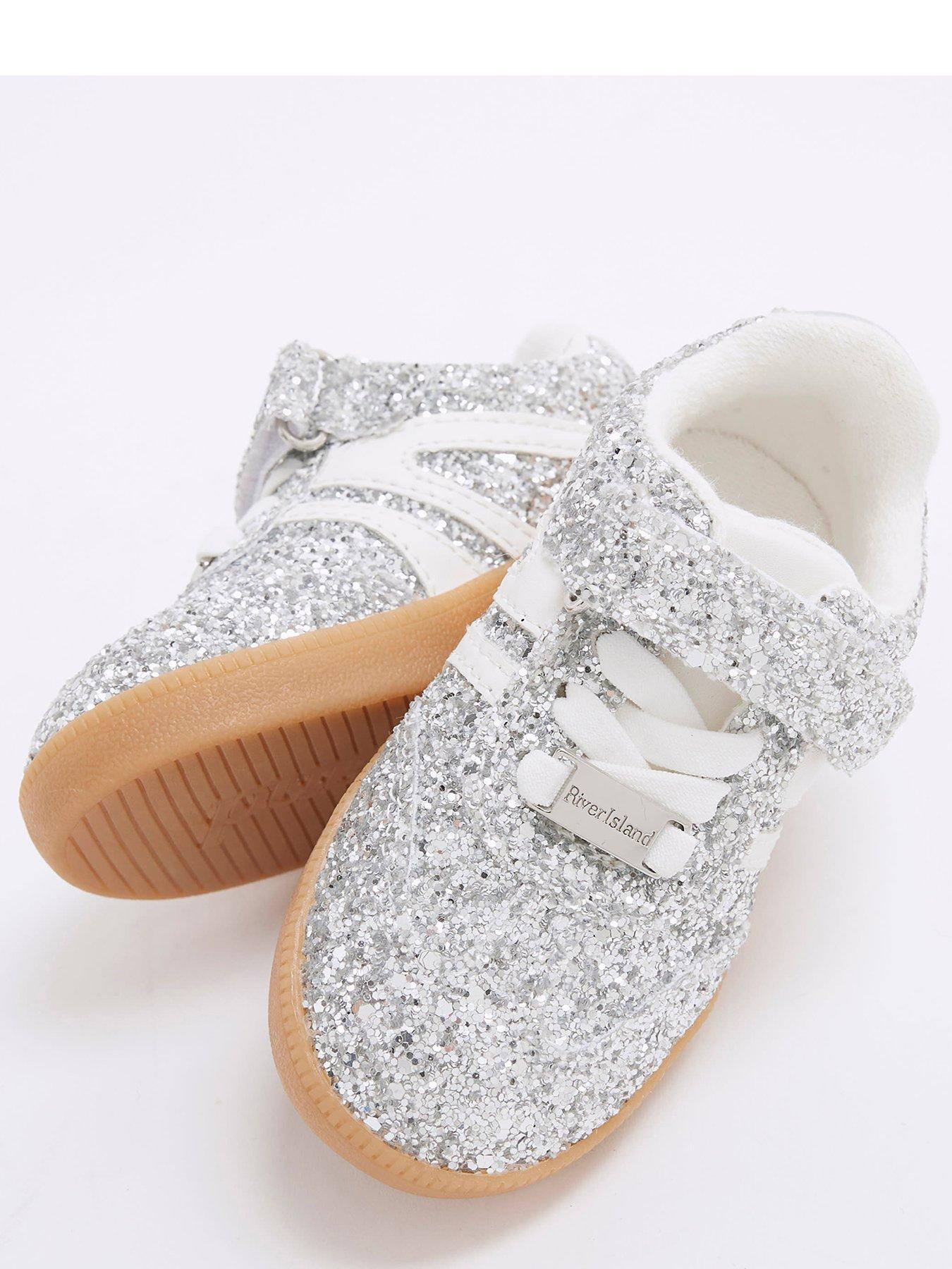 river-island-mini-mini-girls-glitter-velcro-trainers-silverdetail