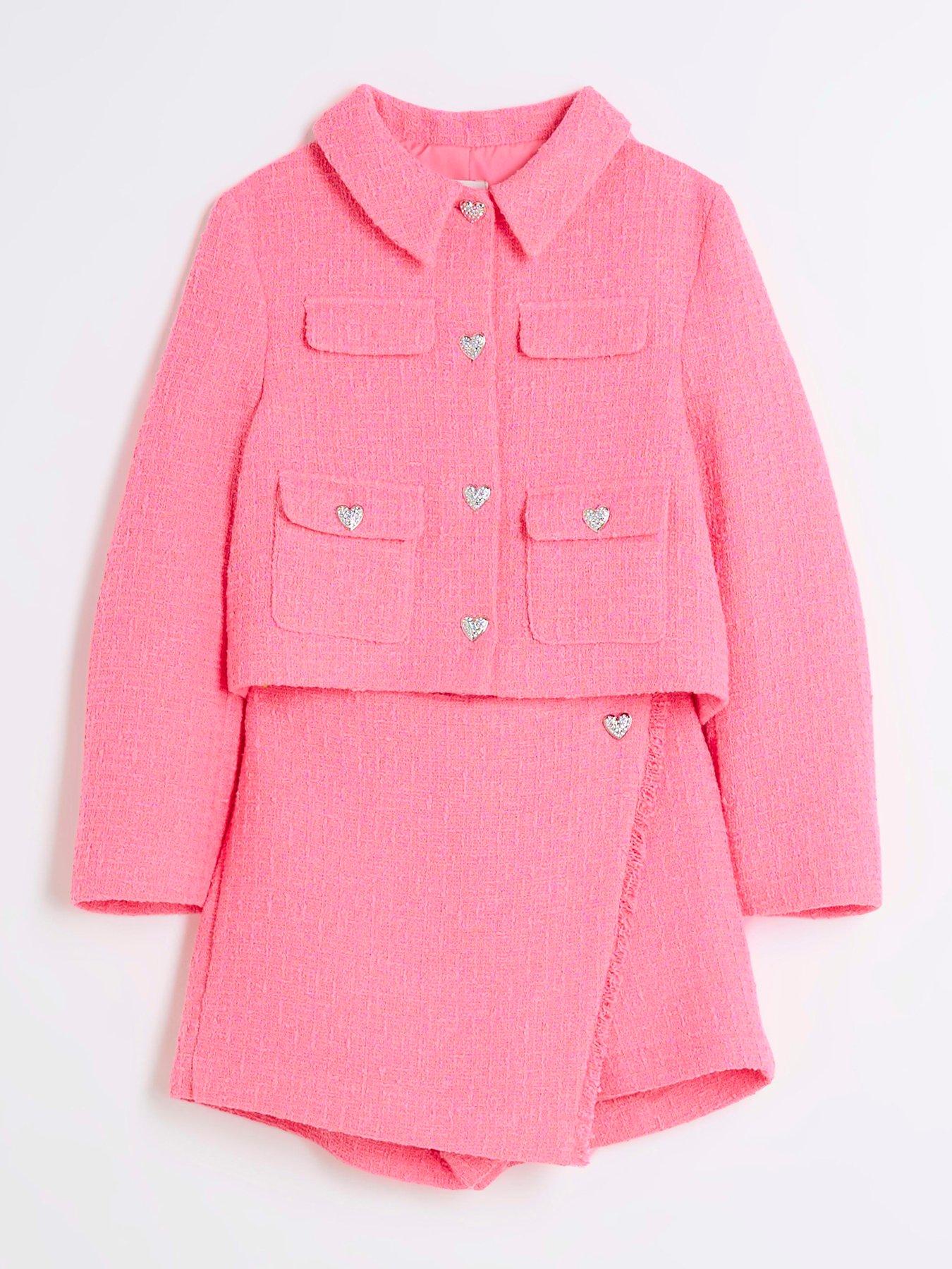 river-island-girls-boucle-blazer-and-skirt-set-pinkstillFront