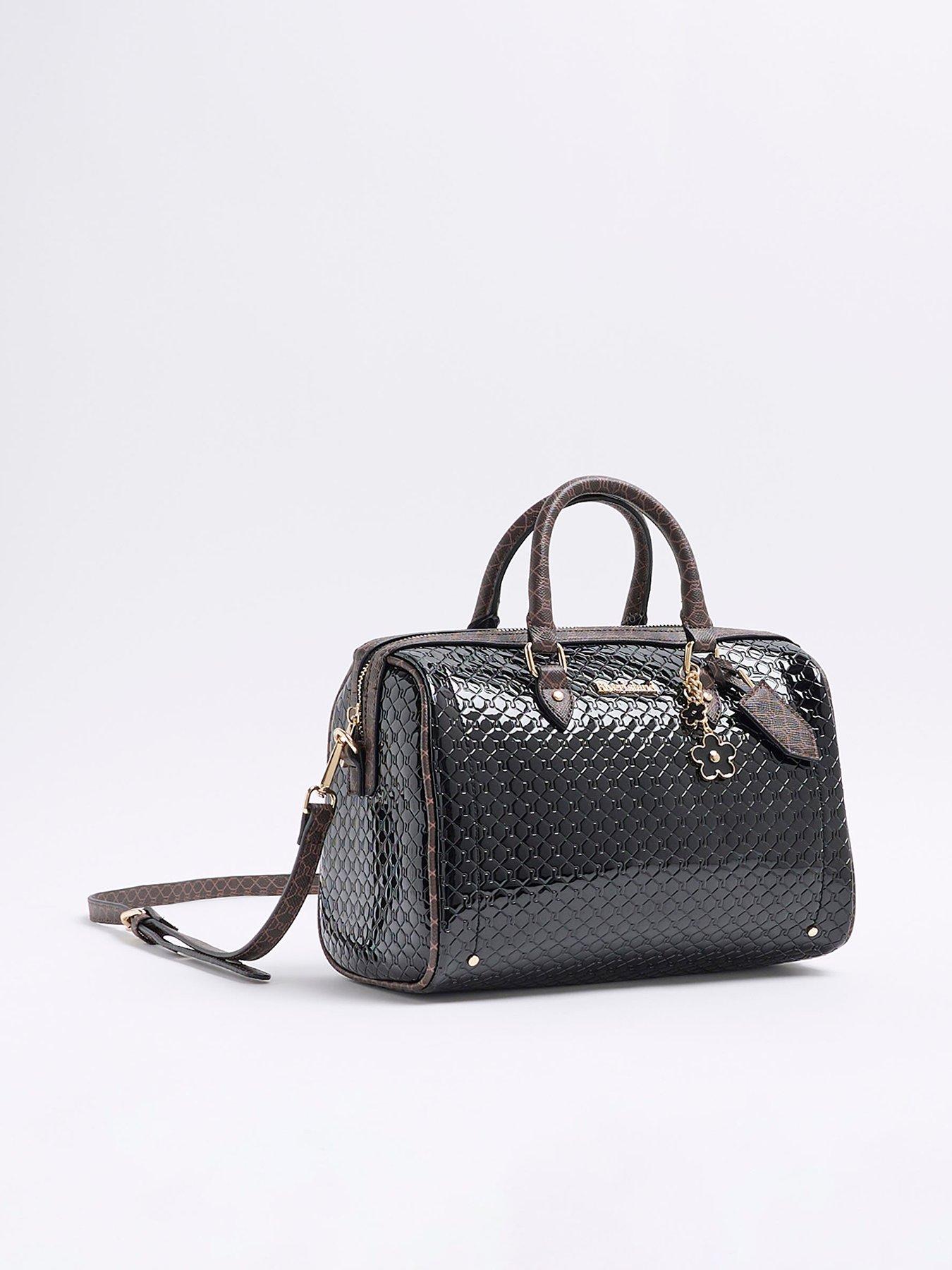 river-island-embossed-bowler-bag-blackback