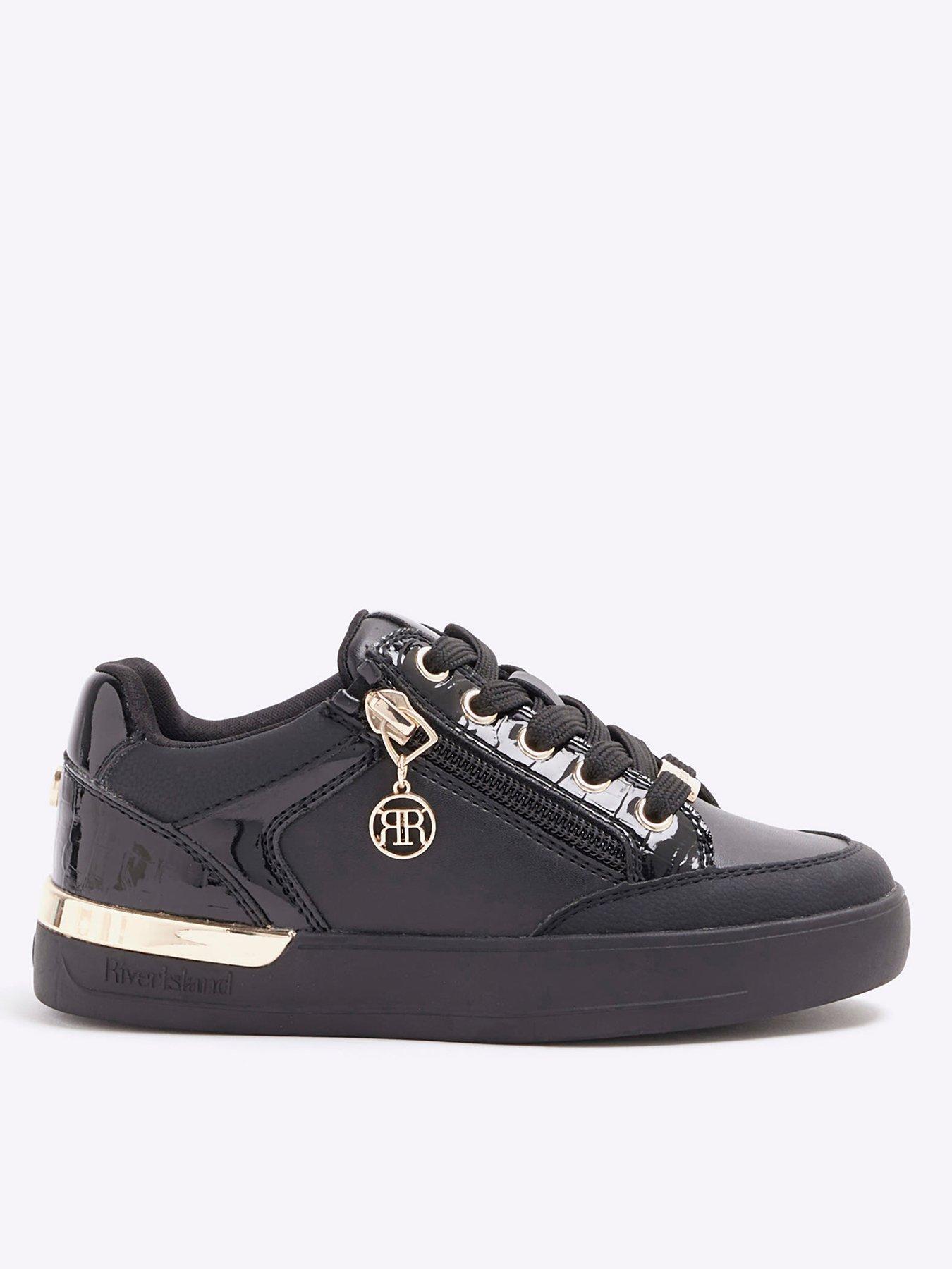 river-island-older-girl-patent-zip-detail-trainers-black