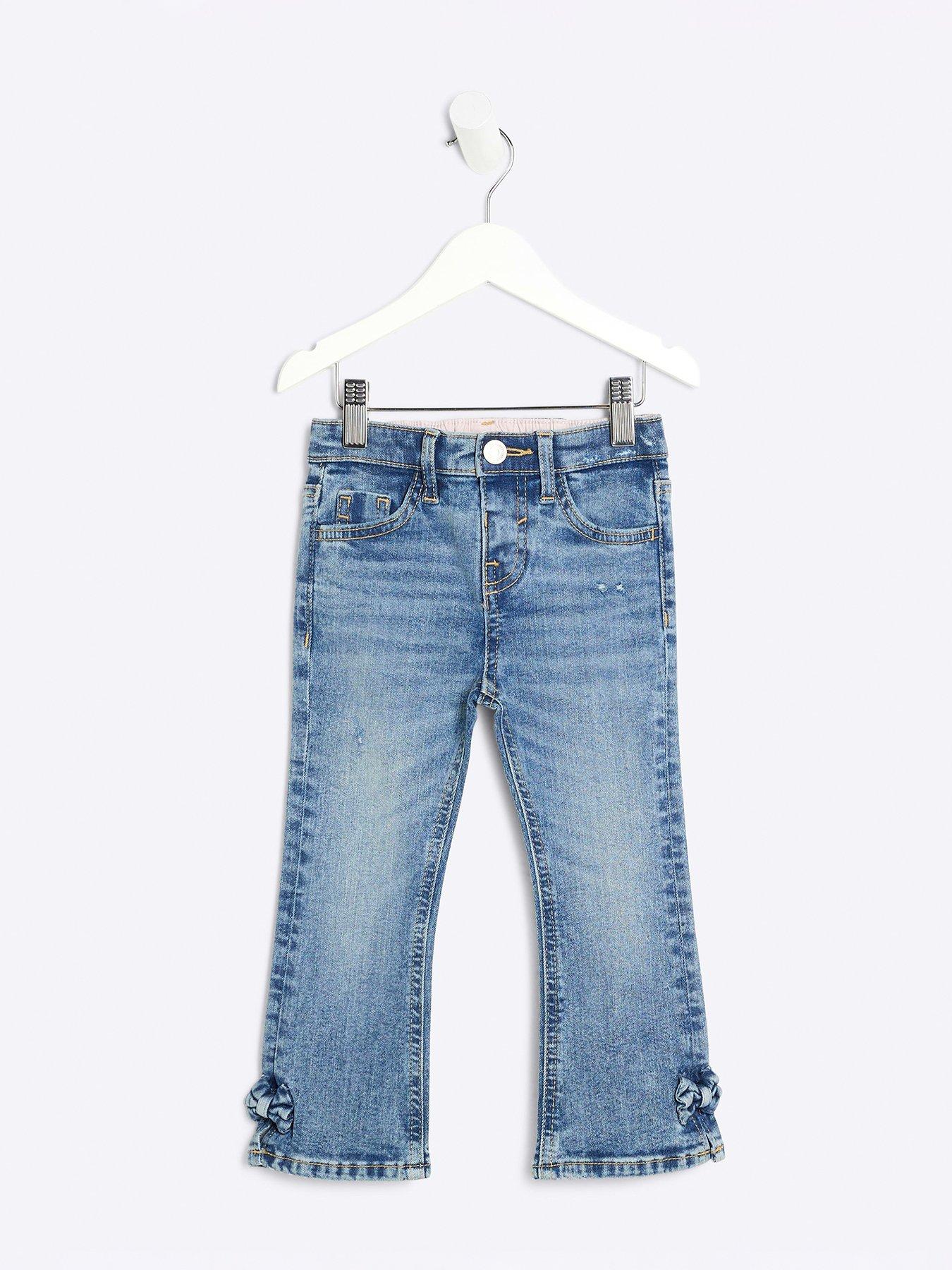 river-island-mini-mini-girl-bow-hem-flare-jeans-blue