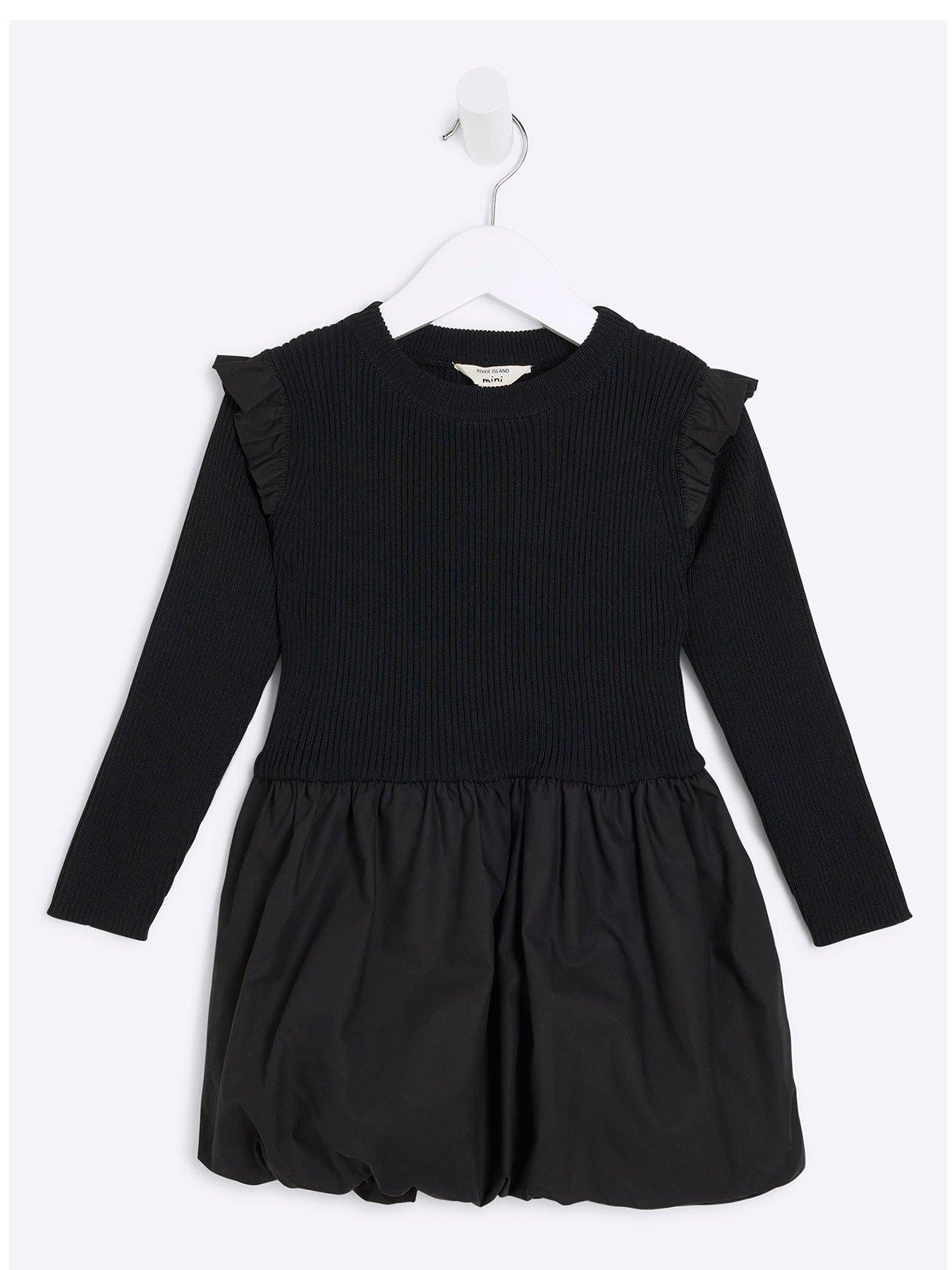 river-island-mini-mini-girl-bubble-hem-party-dress-black