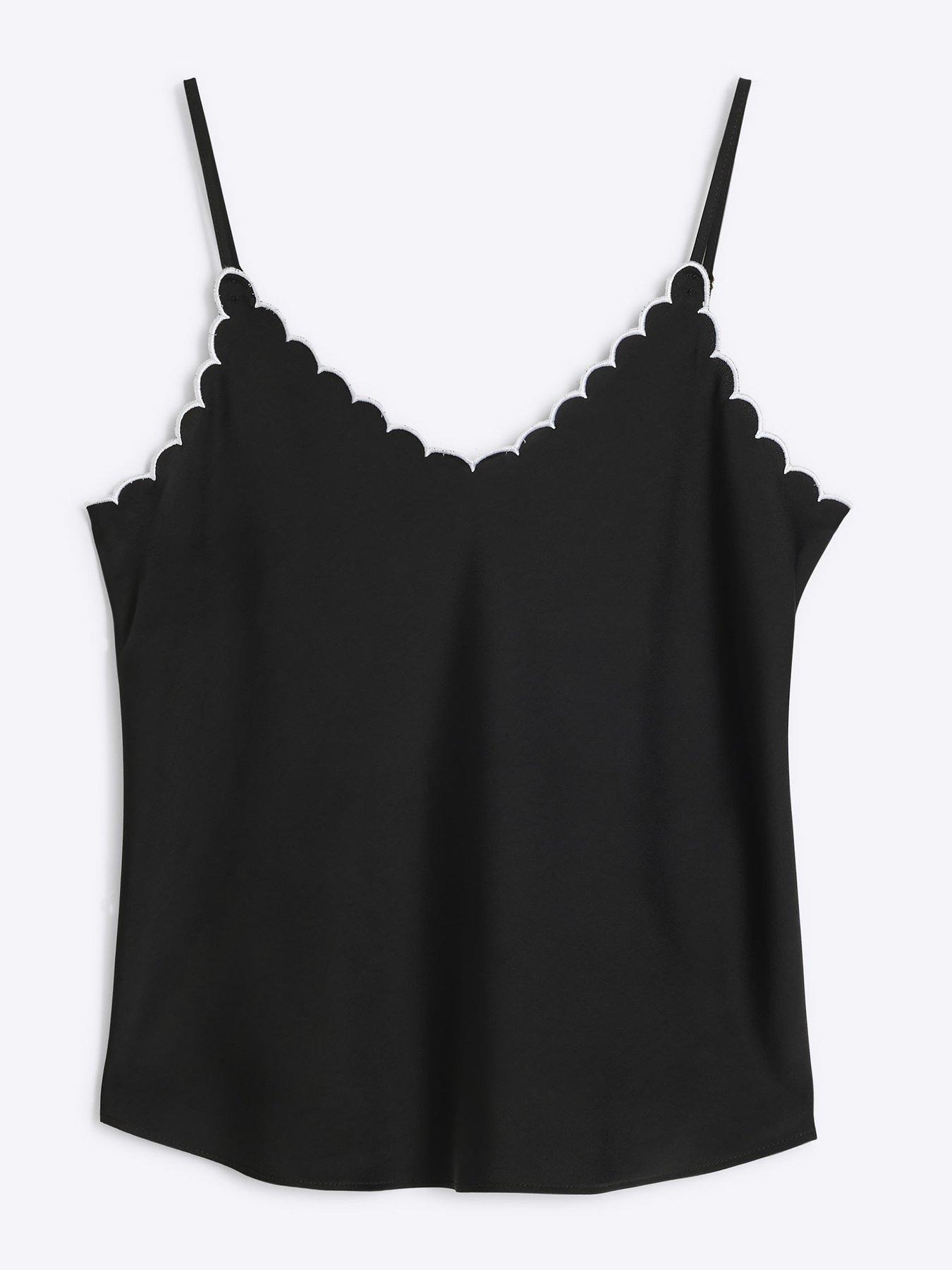 river-island-scallop-edge-contrast-cami-blackdetail