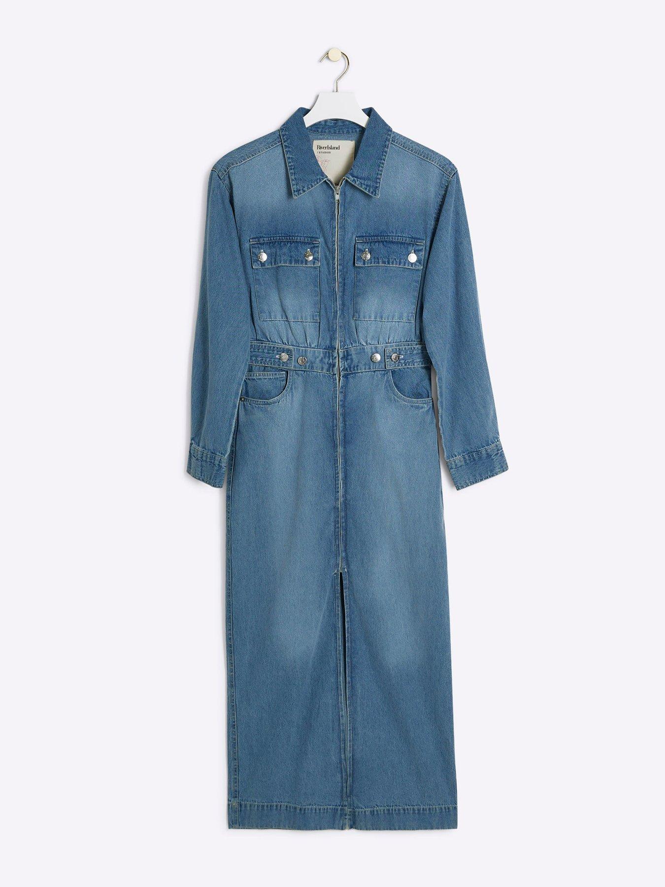 river-island-denim-utility-midi-dress-bluedetail