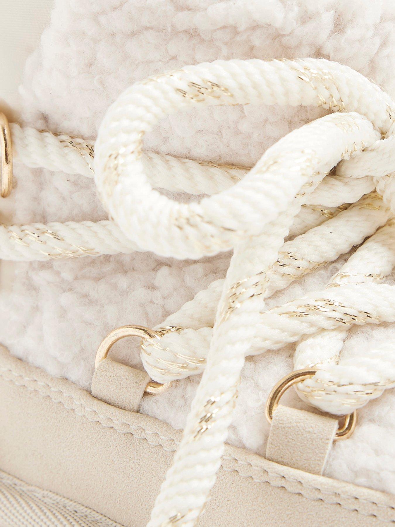 Image 5 of 5 of River Island Mini Girls Hiker Boots - Cream