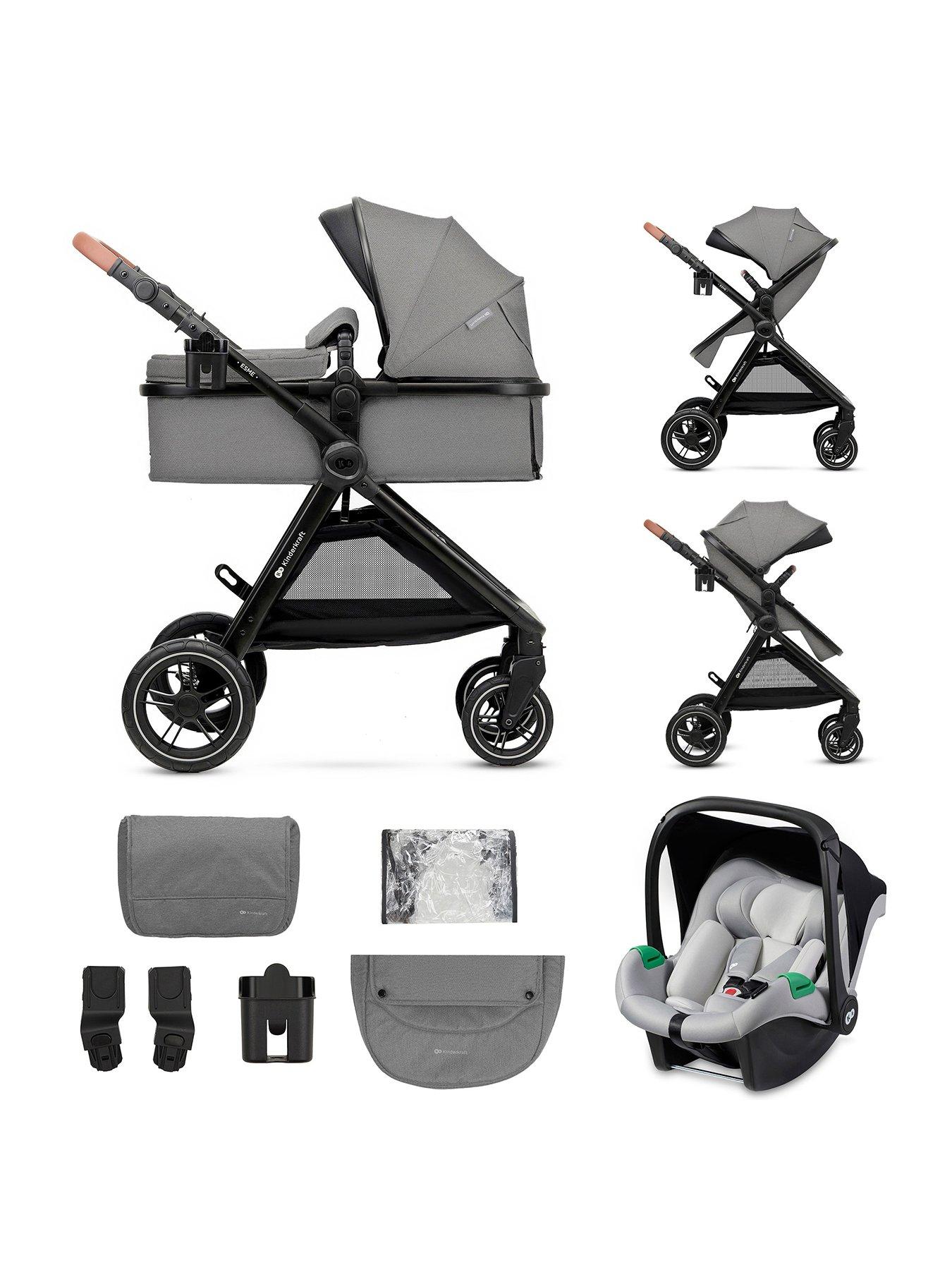 kinderkraft-esme-3-in-1-travel-system-grey