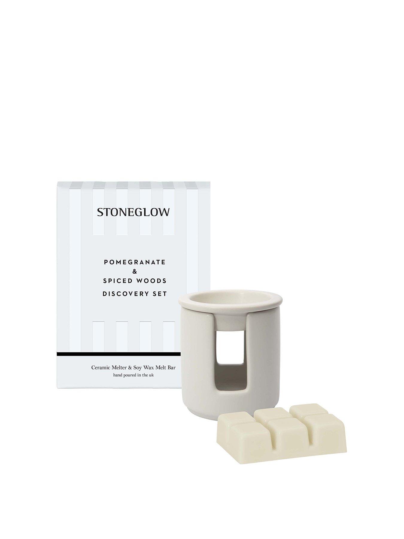 stoneglow-modern-classics-ceramic-wax-melter-set-pomegranate-spiced-woodsstillFront