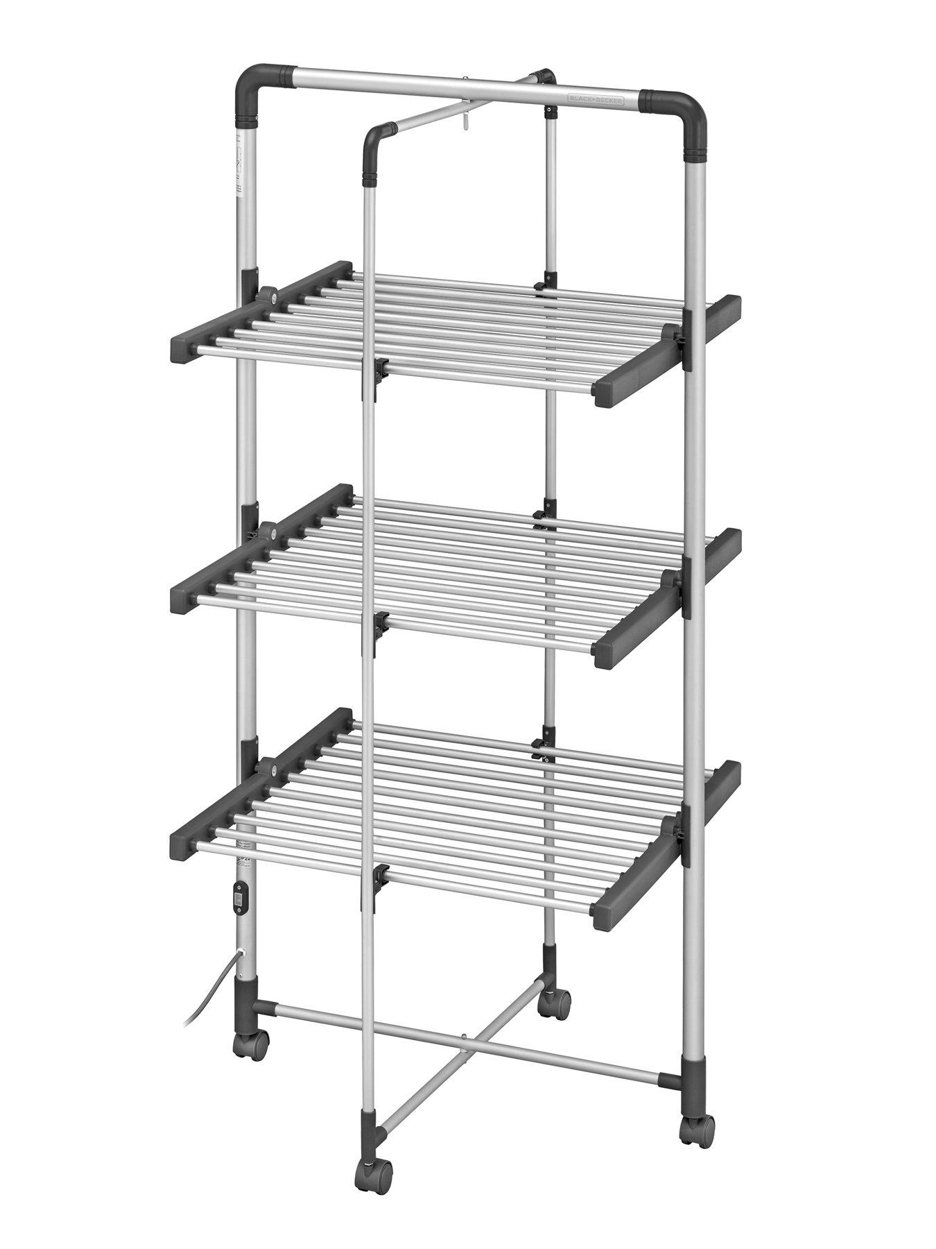Image 3 of 7 of Black & Decker 3 Tier Heated Airer Wheels And Cover