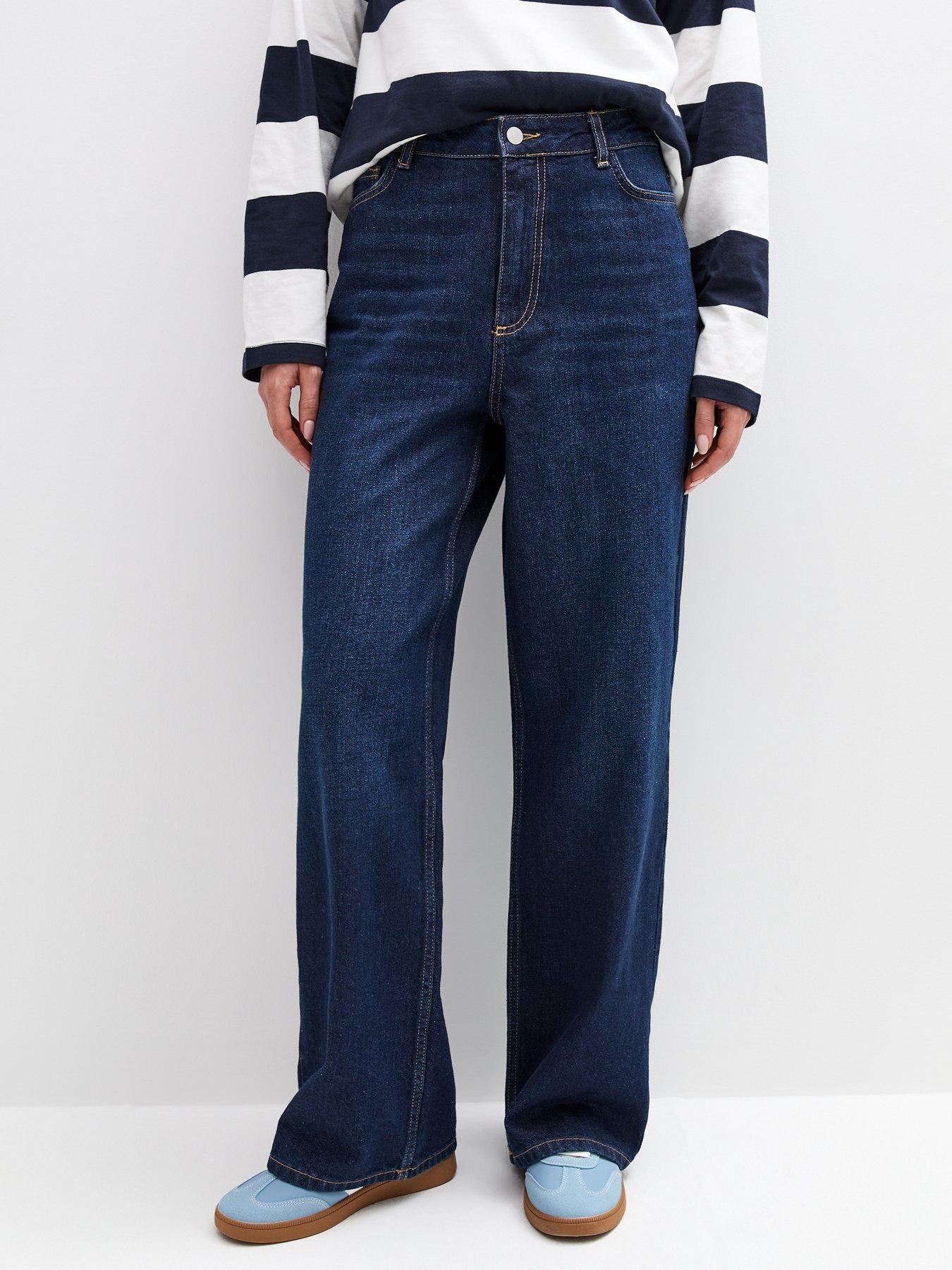 New Look Blue Adalae High-waist Wide Leg Jeans