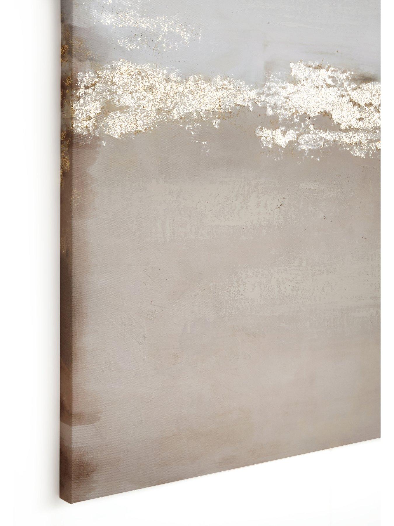 Image 4 of 5 of The Very Collection Abstract Gold Foil Hand-Touched Printed Canvas