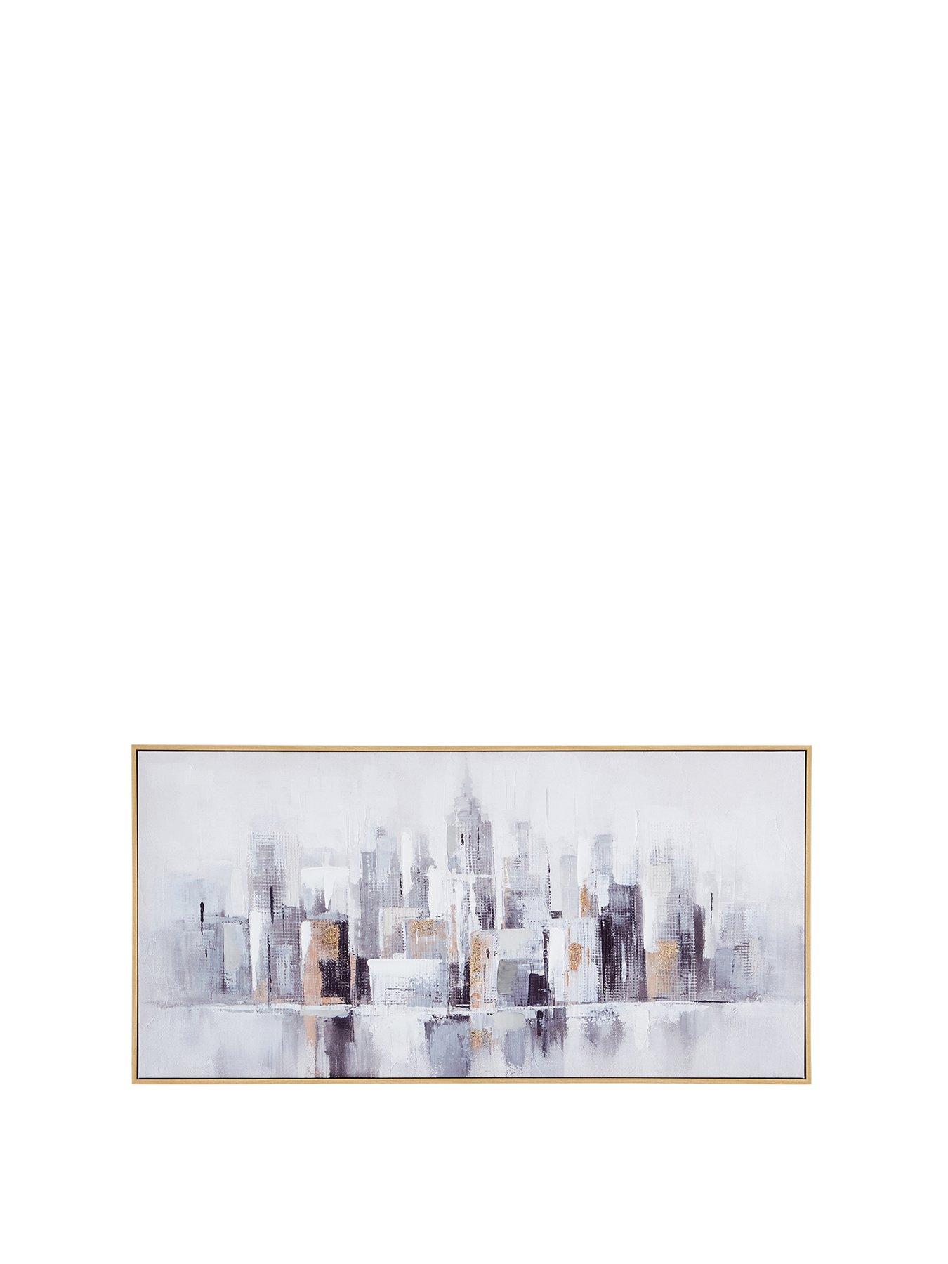the-very-collection-capped-city-landscape-foiled-canvas-with-hand-painted-embellishmentsstillFront