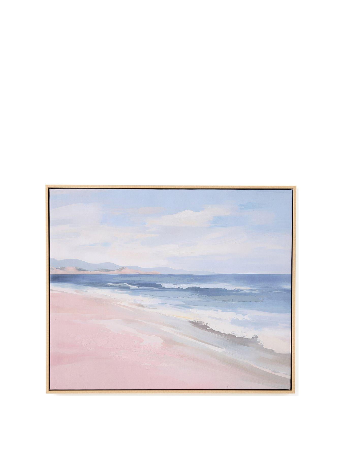 Image 2 of 6 of The Very Collection Sea Shore Capped Printed Canvas Wall Art