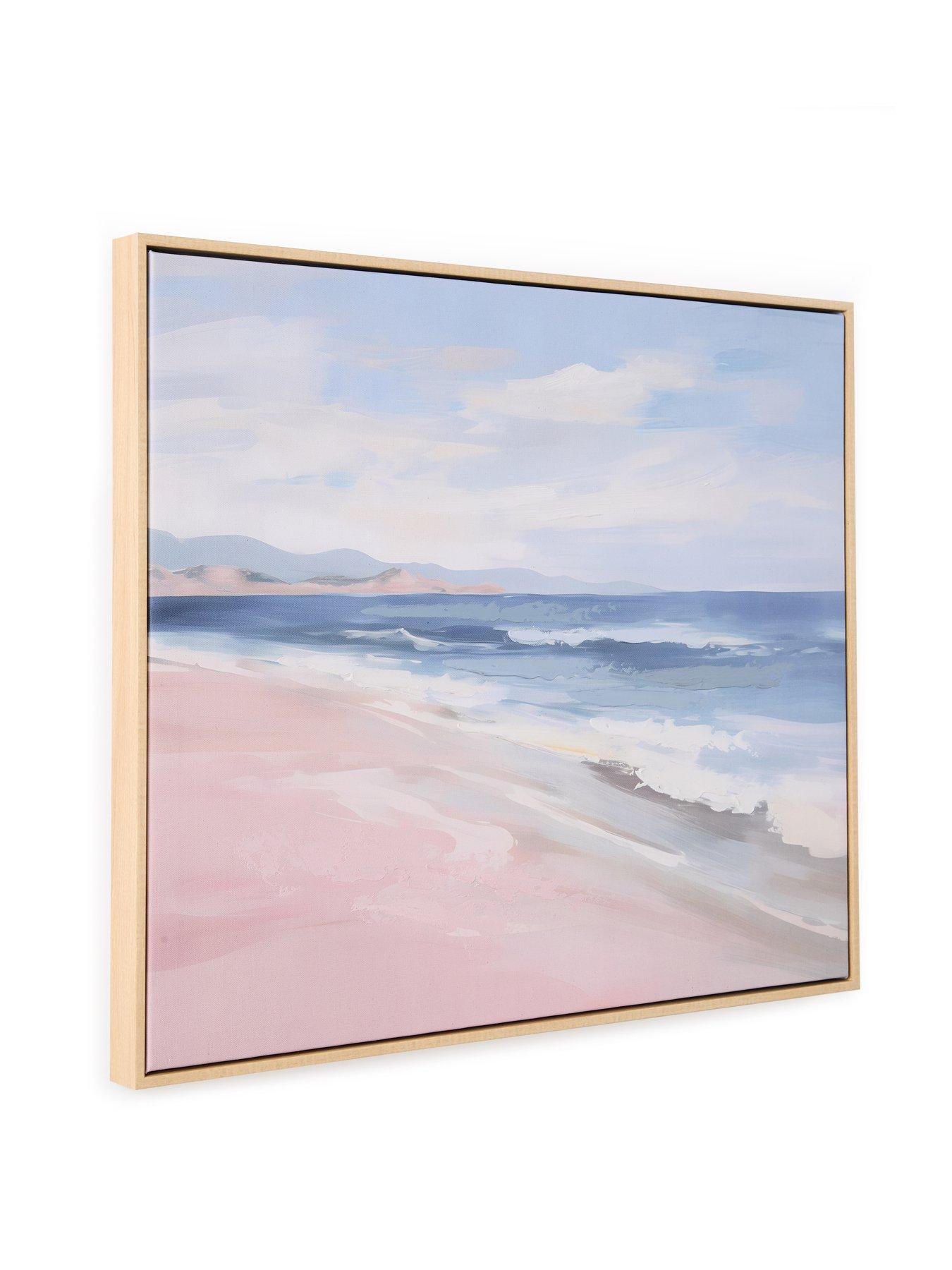 Image 3 of 6 of The Very Collection Sea Shore Capped Printed Canvas Wall Art