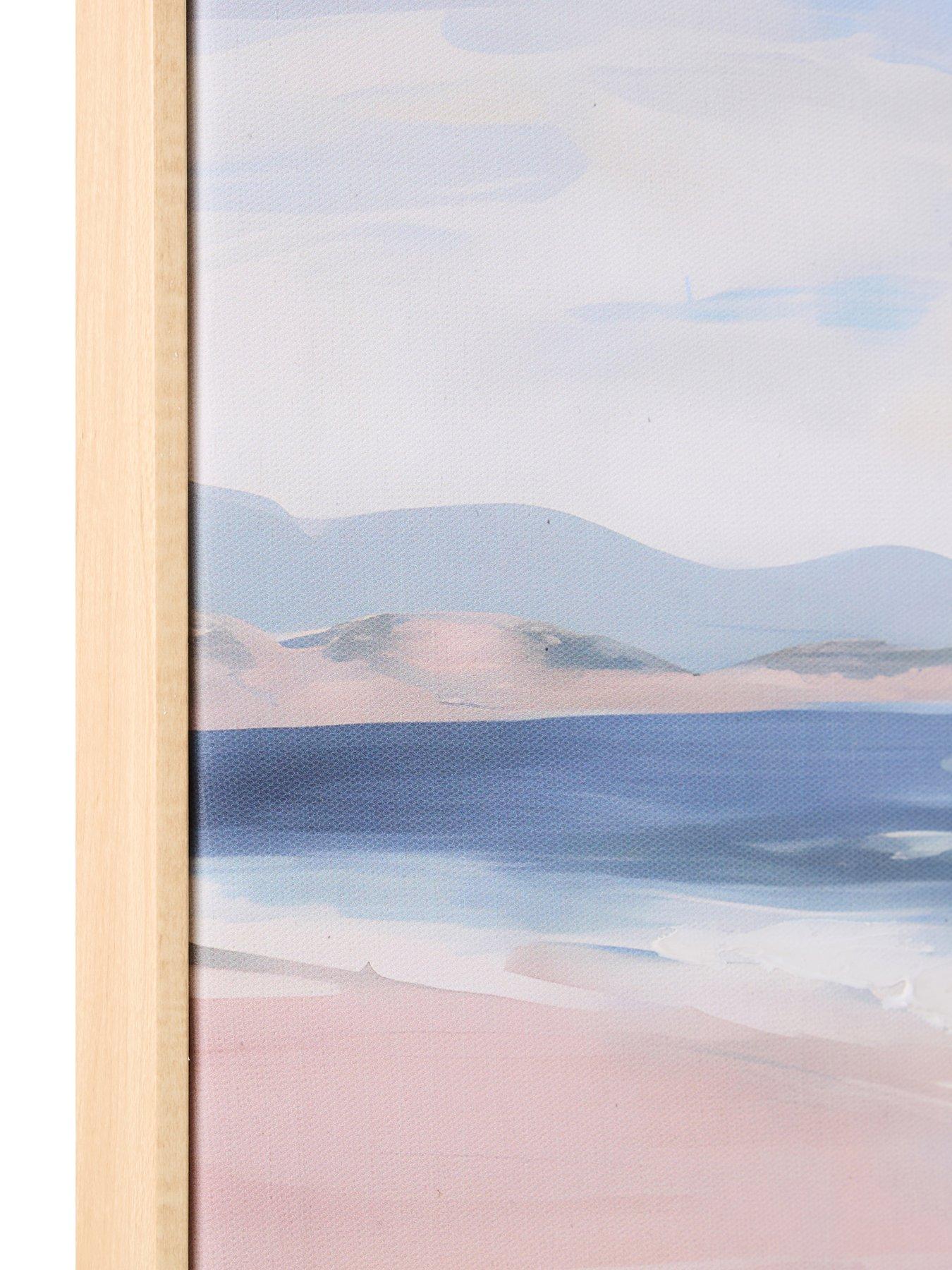 Image 5 of 6 of The Very Collection Sea Shore Capped Printed Canvas Wall Art