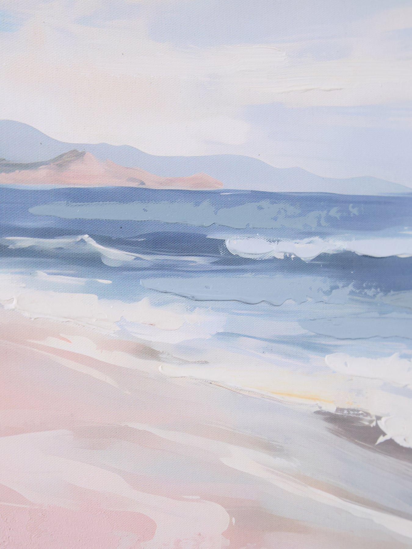 Image 6 of 6 of The Very Collection Sea Shore Capped Printed Canvas Wall Art