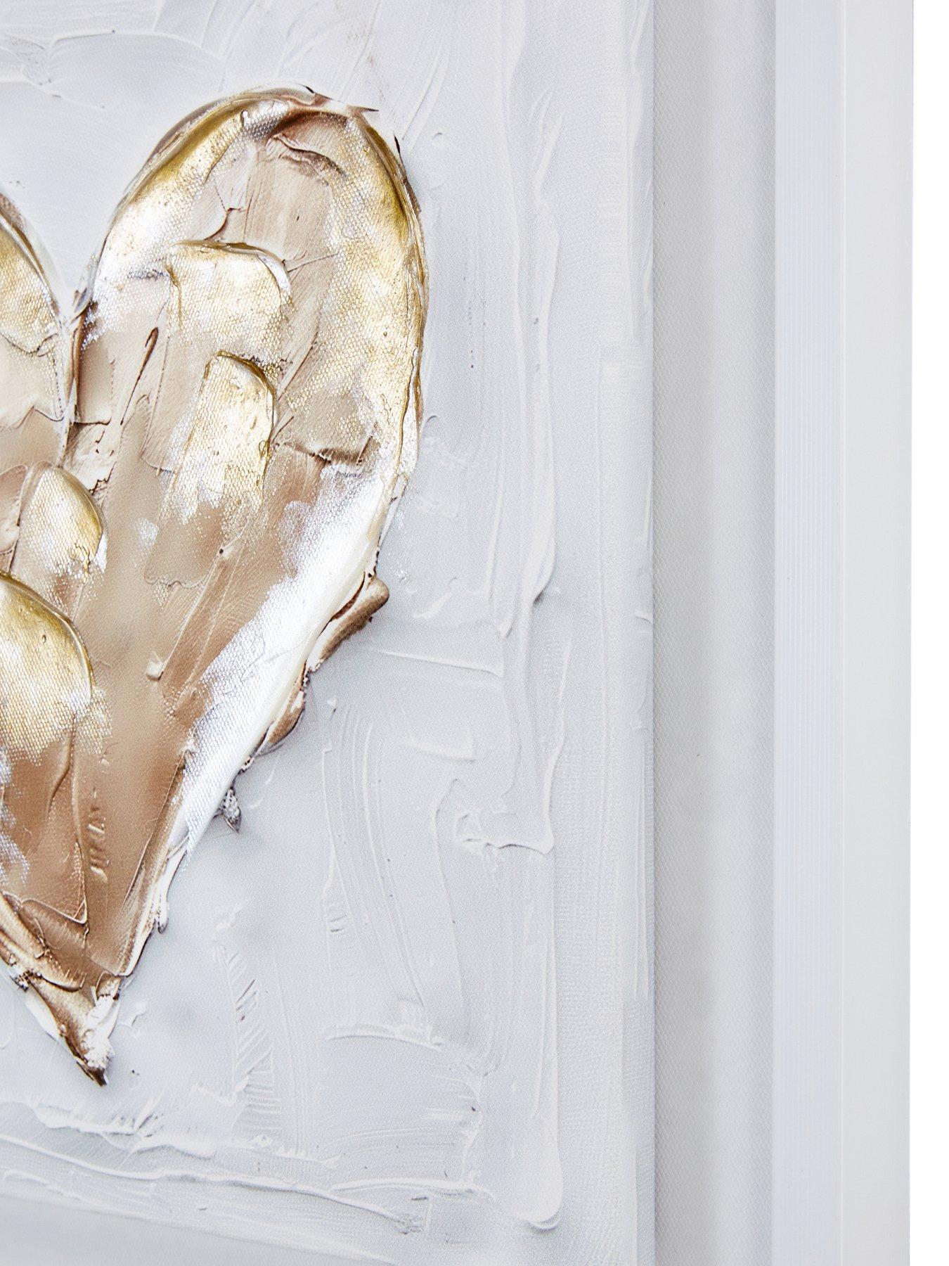 Image 6 of 6 of The Very Collection Heart Printed Canvas Wall Art&nbsp;
