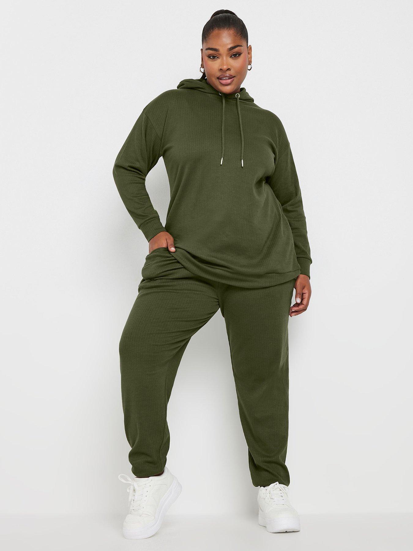 yours-curve-ribbed-joggers-greenback