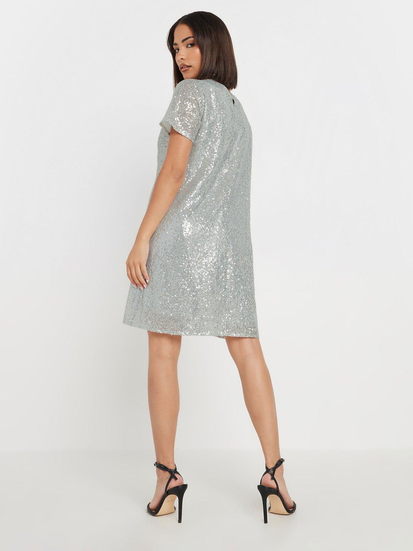 pixiegirl-petite-sequin-t-shirt-dress-silverstillFront