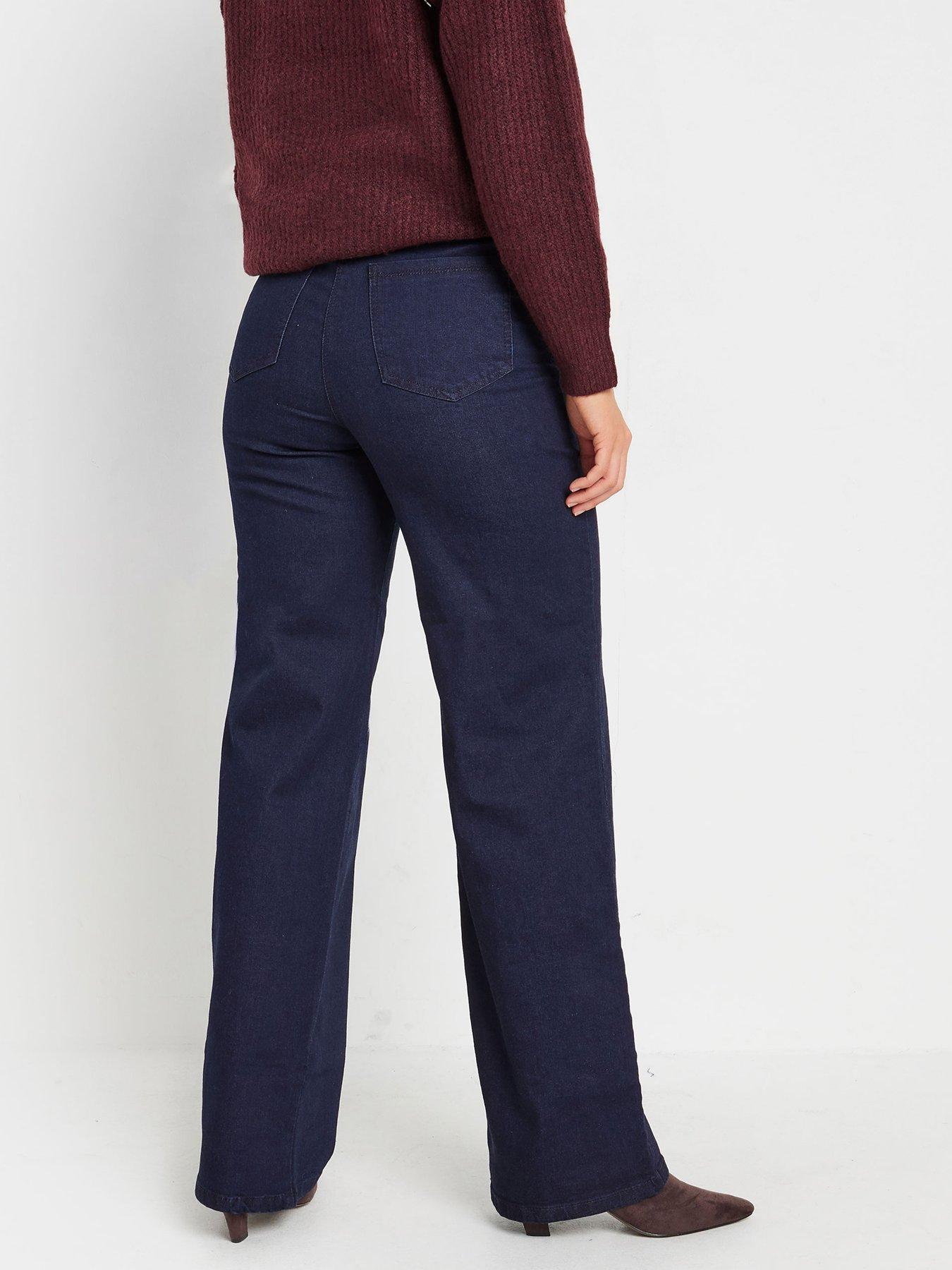 Image 2 of 4 of Long Tall Sally Tall Wide Leg Jeans - Blue