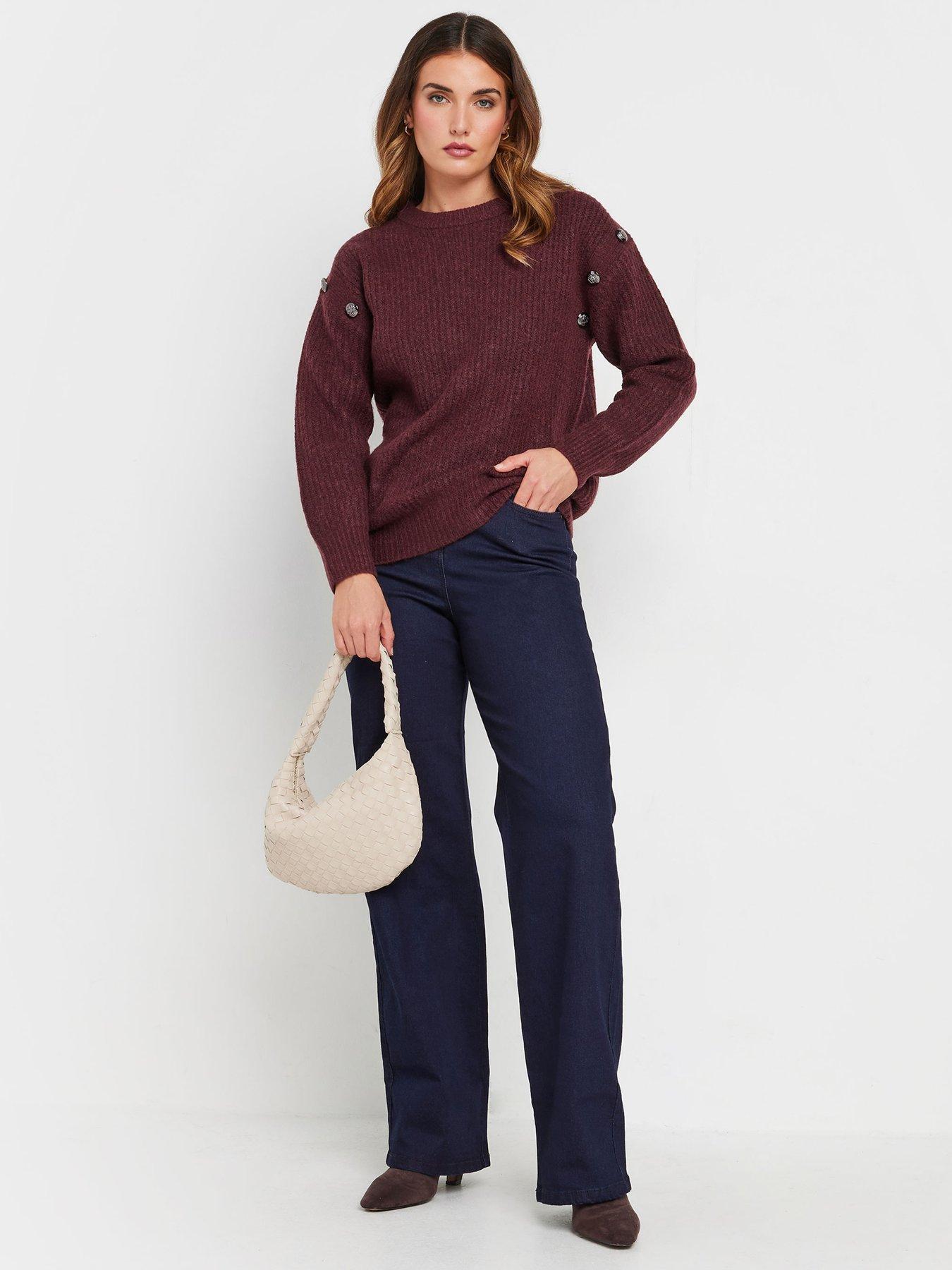 Image 3 of 4 of Long Tall Sally Tall Wide Leg Jeans - Blue