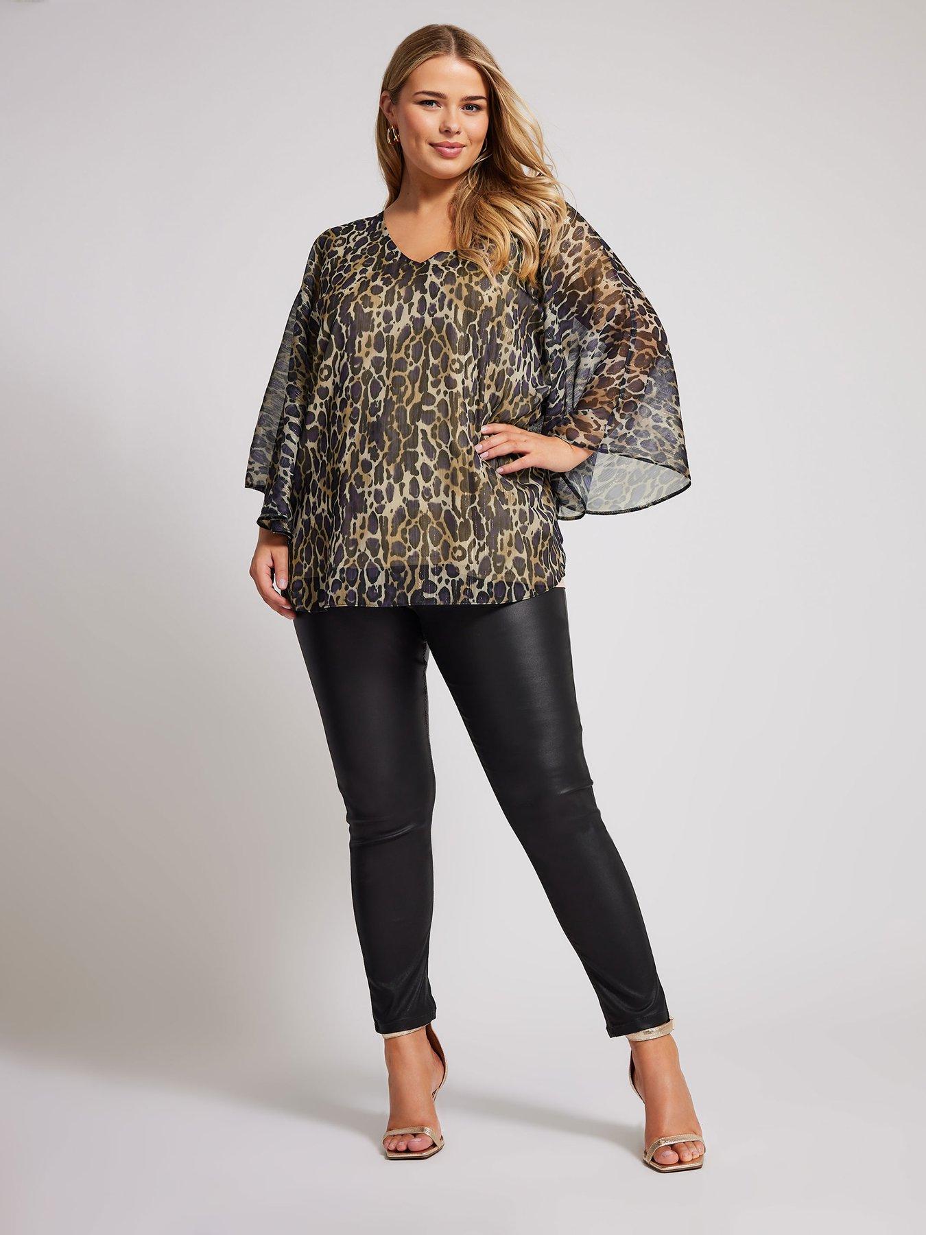 yours-curve-metallic-cape-sleeve-top-blackback