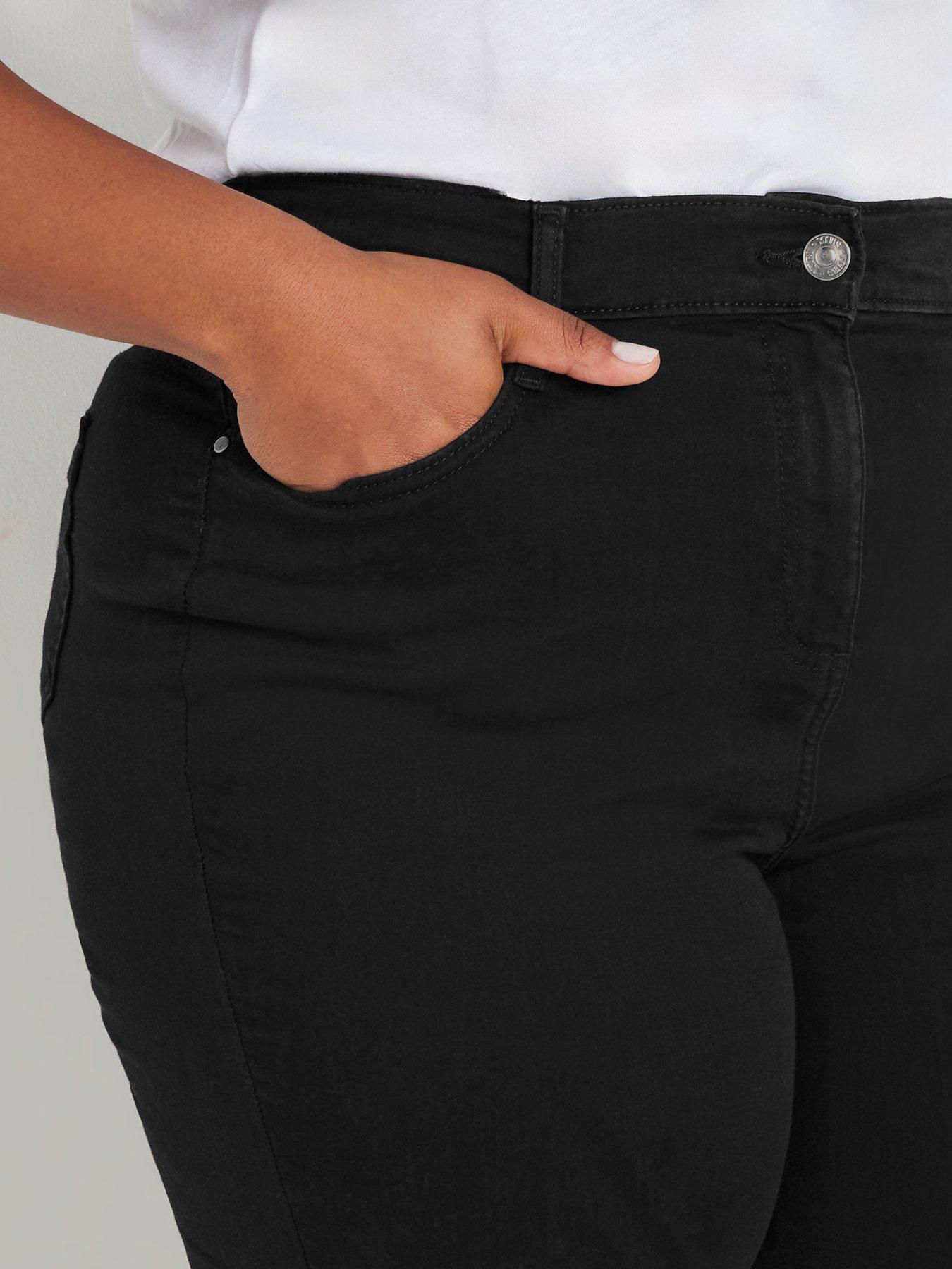 Image 3 of 3 of Yours Curve Ava 34" Skinny Jeans - Black